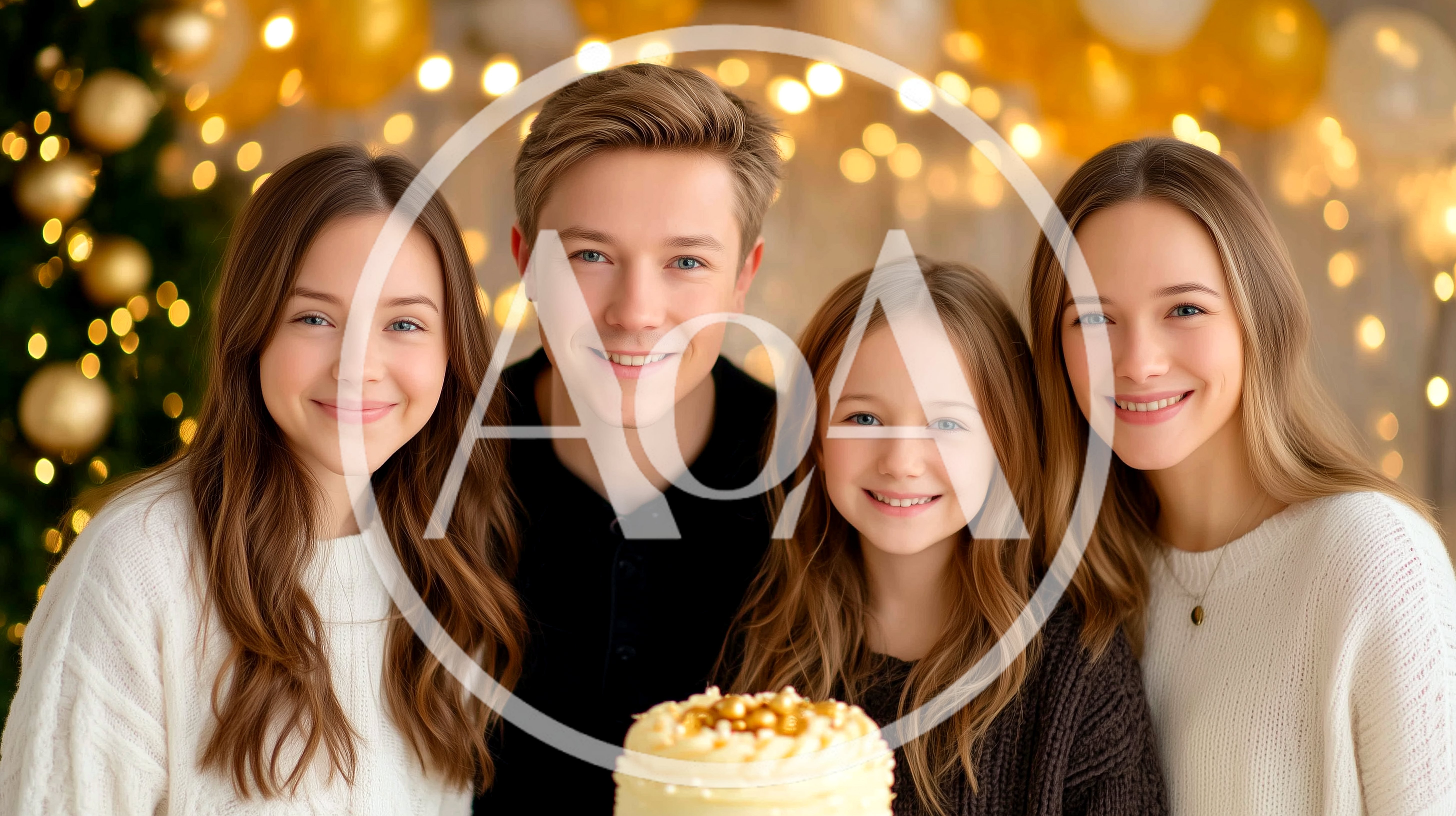 Happy Family Celebrating Birthday With Cake