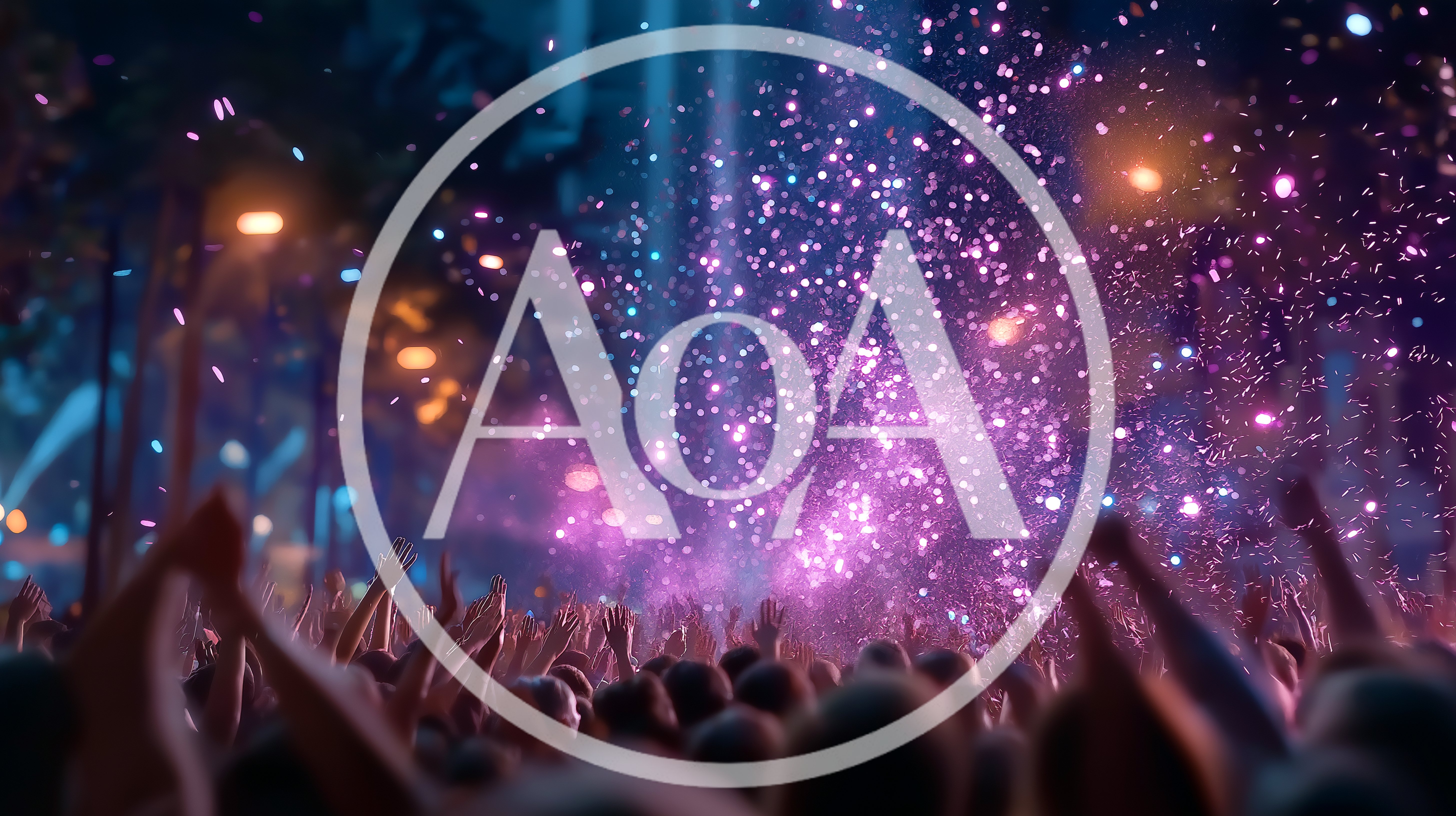 Crowd Celebrating At A Night Music Festival