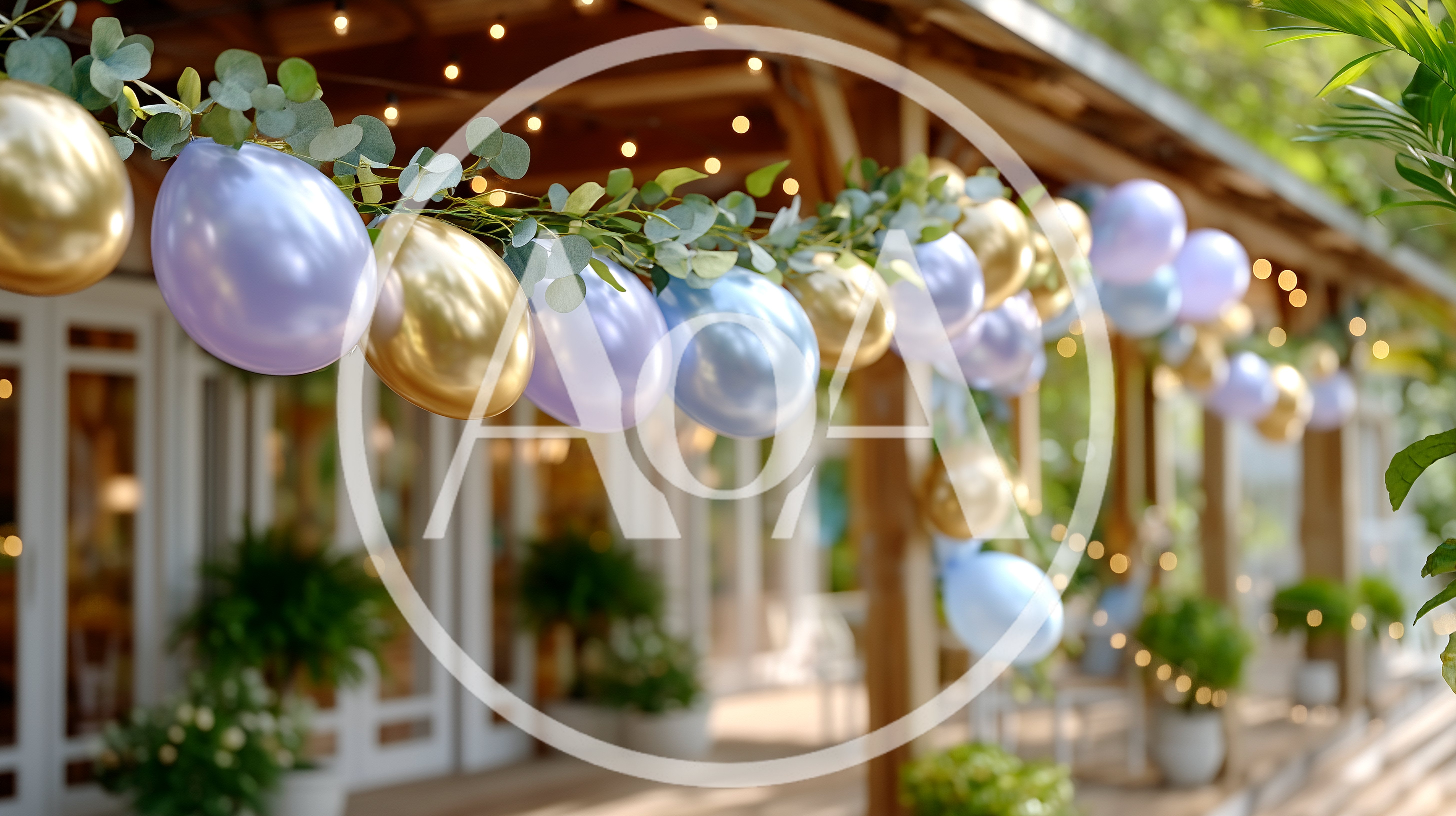 Festive Balloon Garland Decoration For Outdoor Event