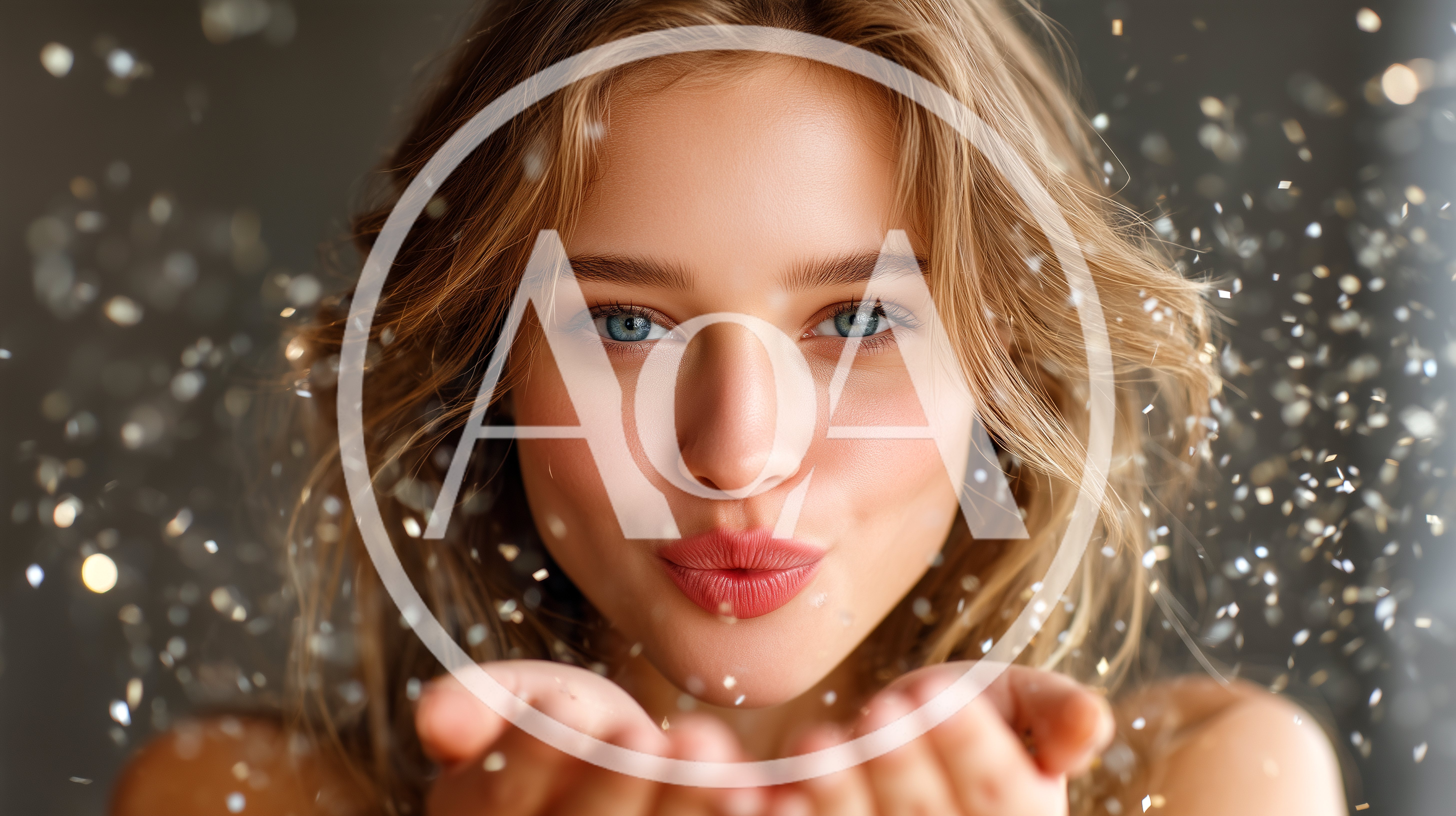 Young Woman Blowing Glitter From Her Hands