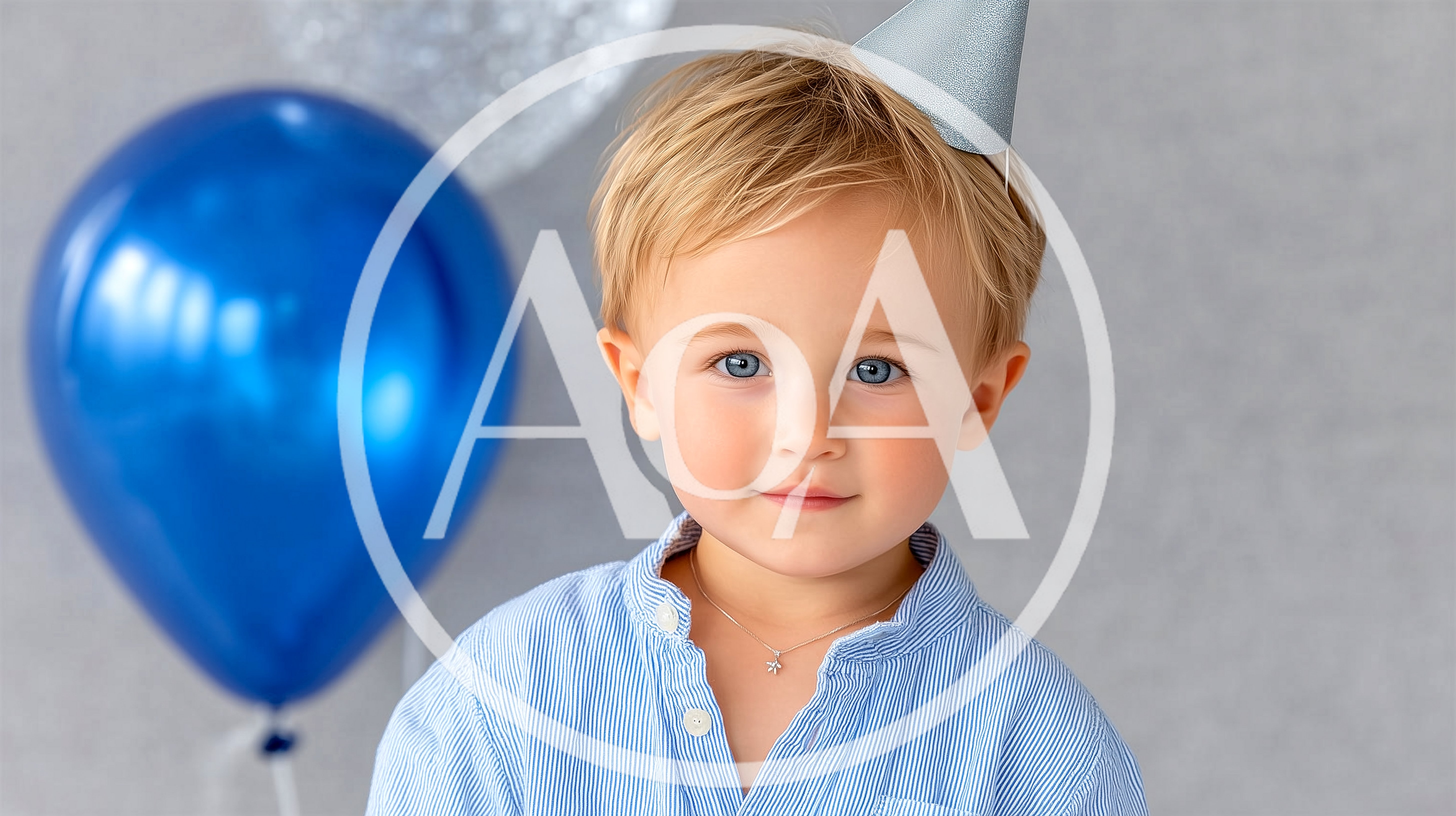 Toddler Boy Wearing A Party Hat