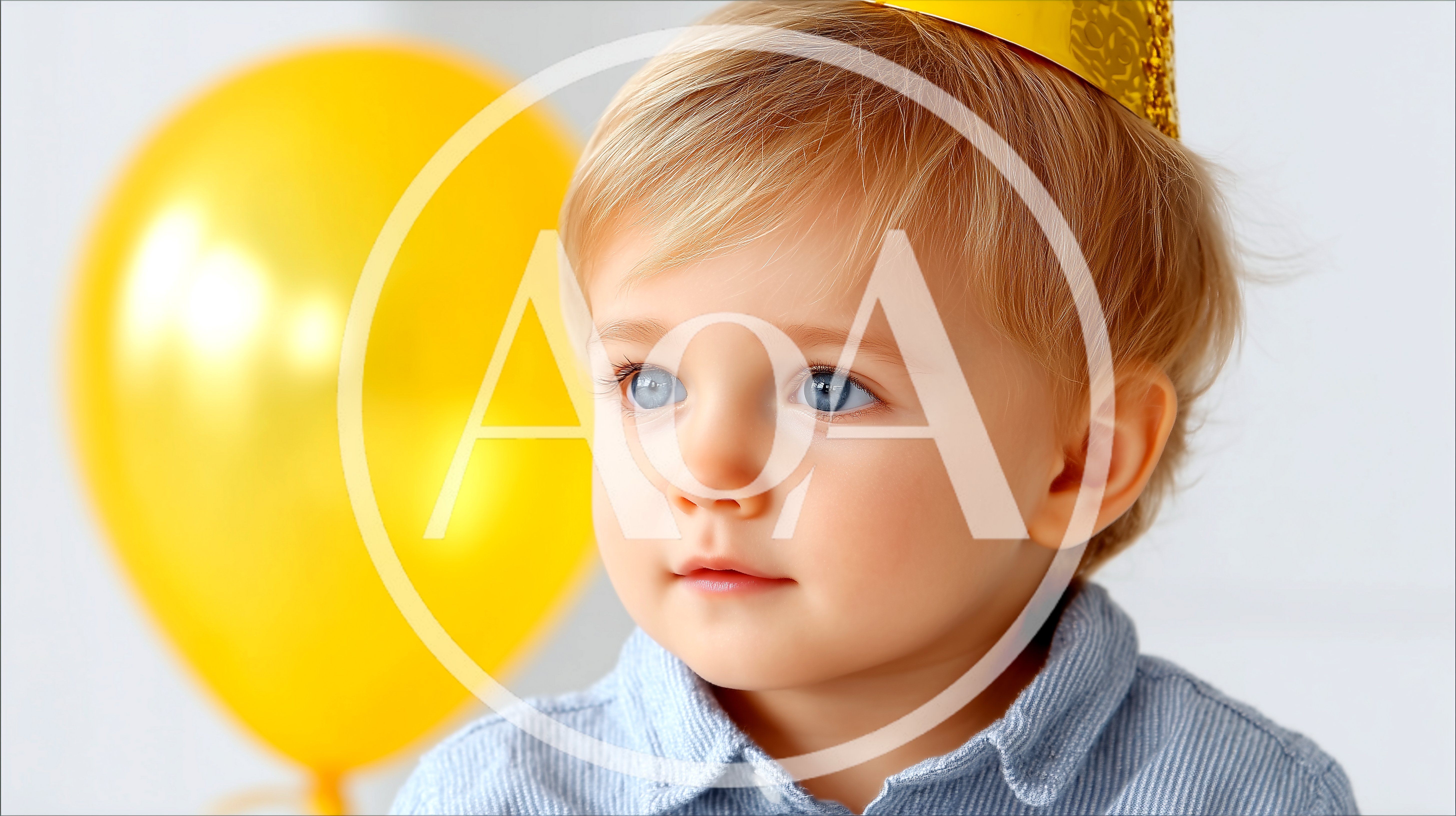 Toddler Boy Wearing A Birthday Party Hat