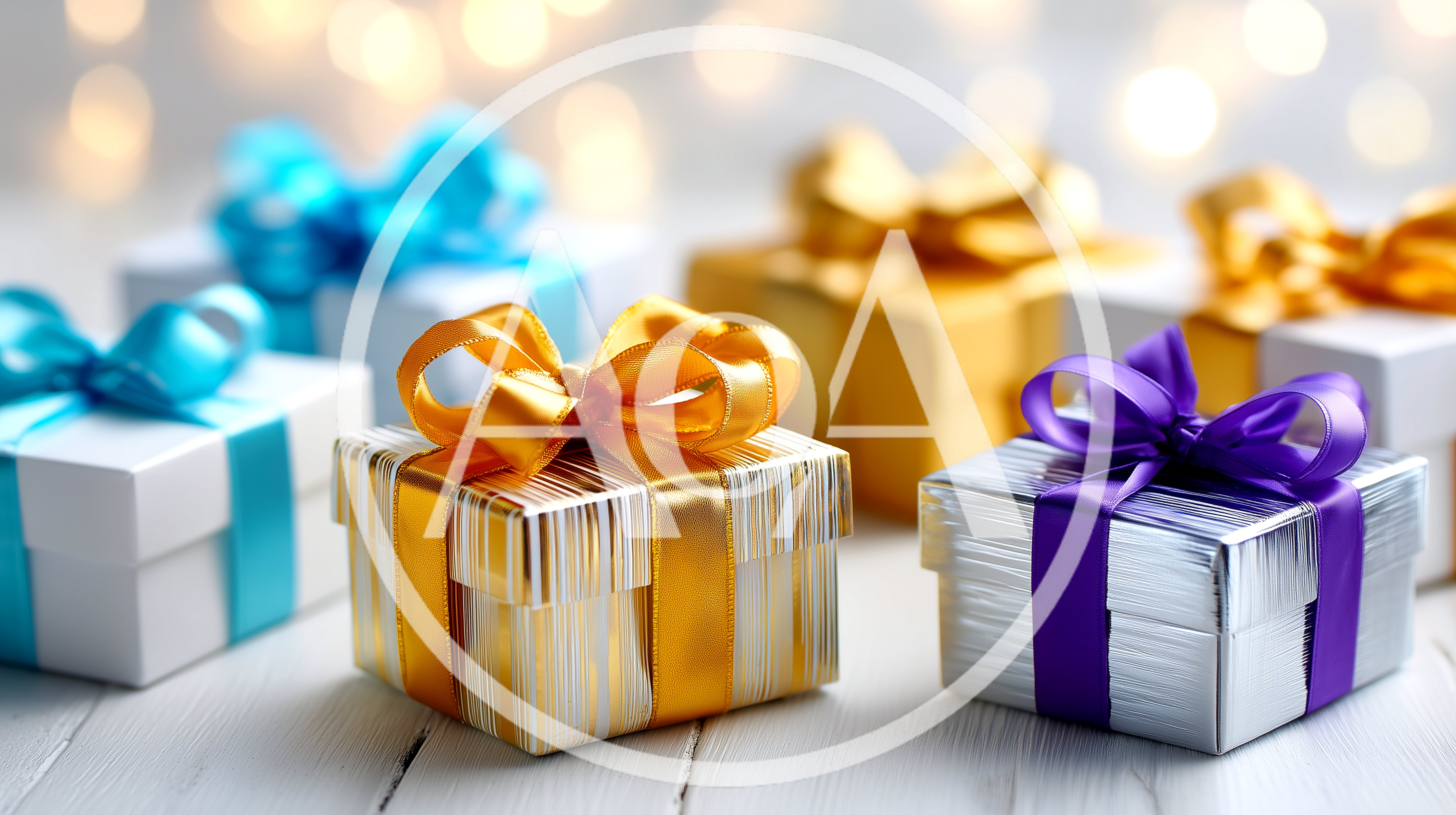 Assorted Gift Boxes With Colorful Ribbons