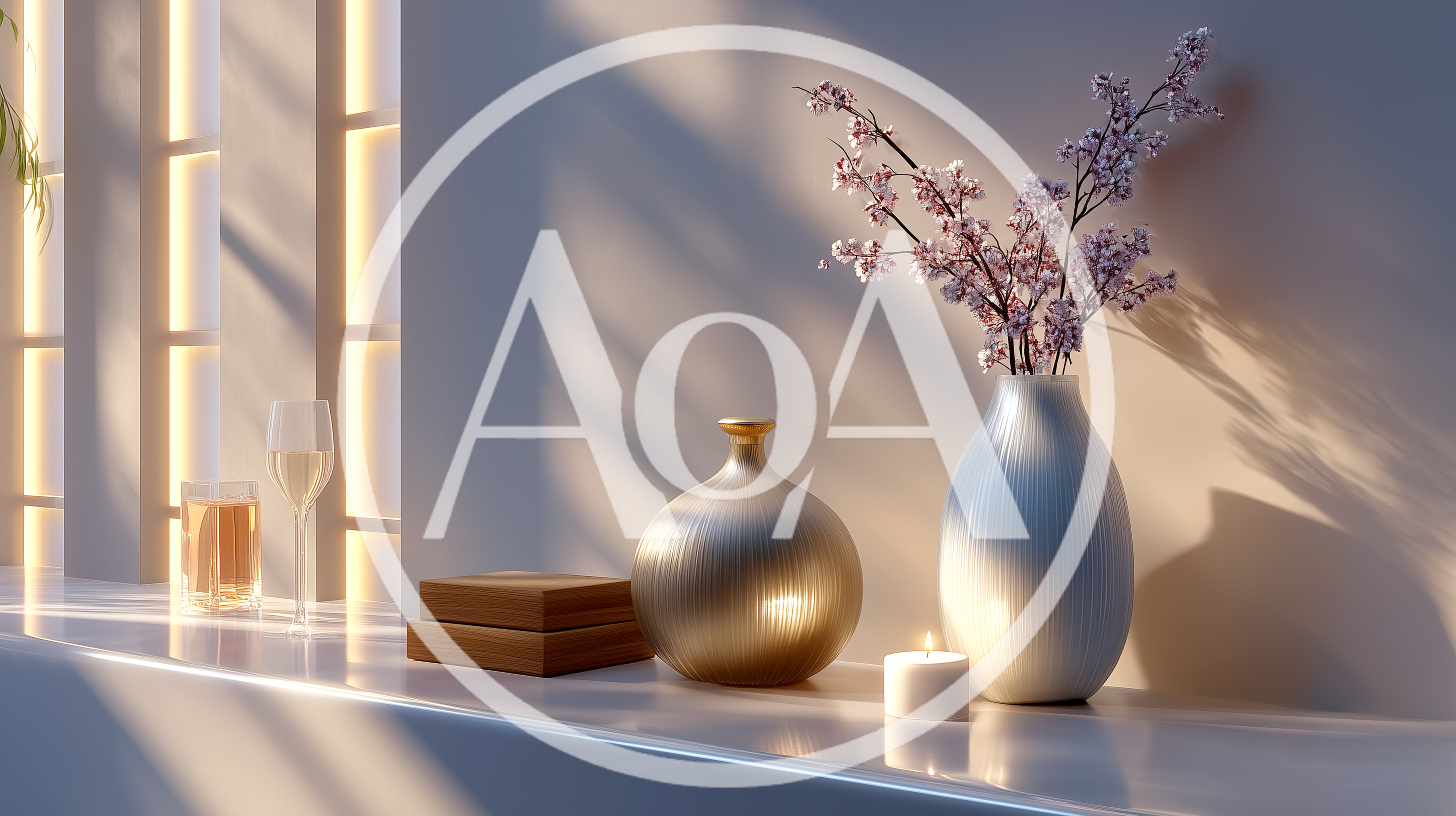 Minimalist Interior Decor With Vases And Flowers