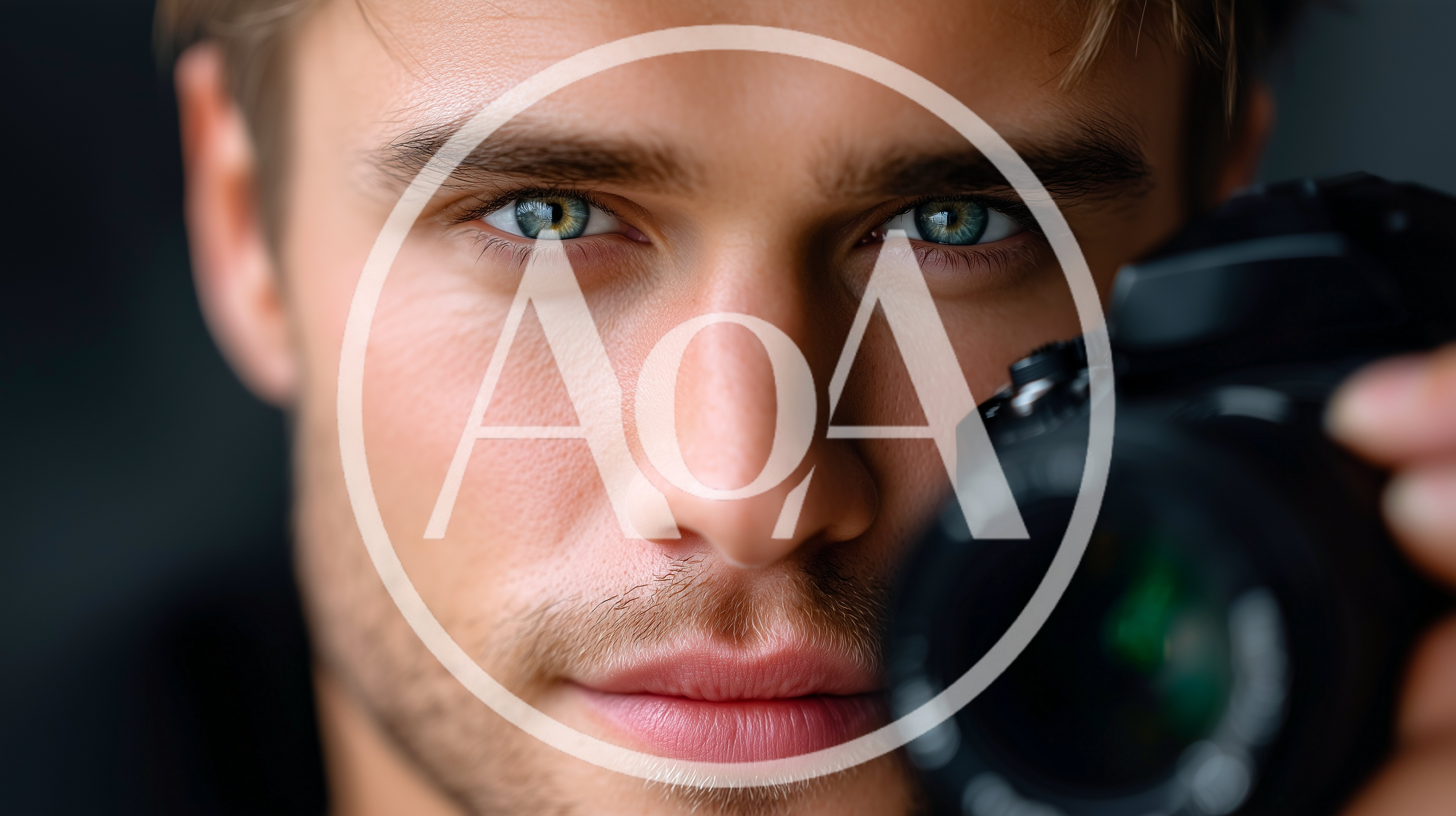 Handsome Young Male Photographer Holding Professional Camera