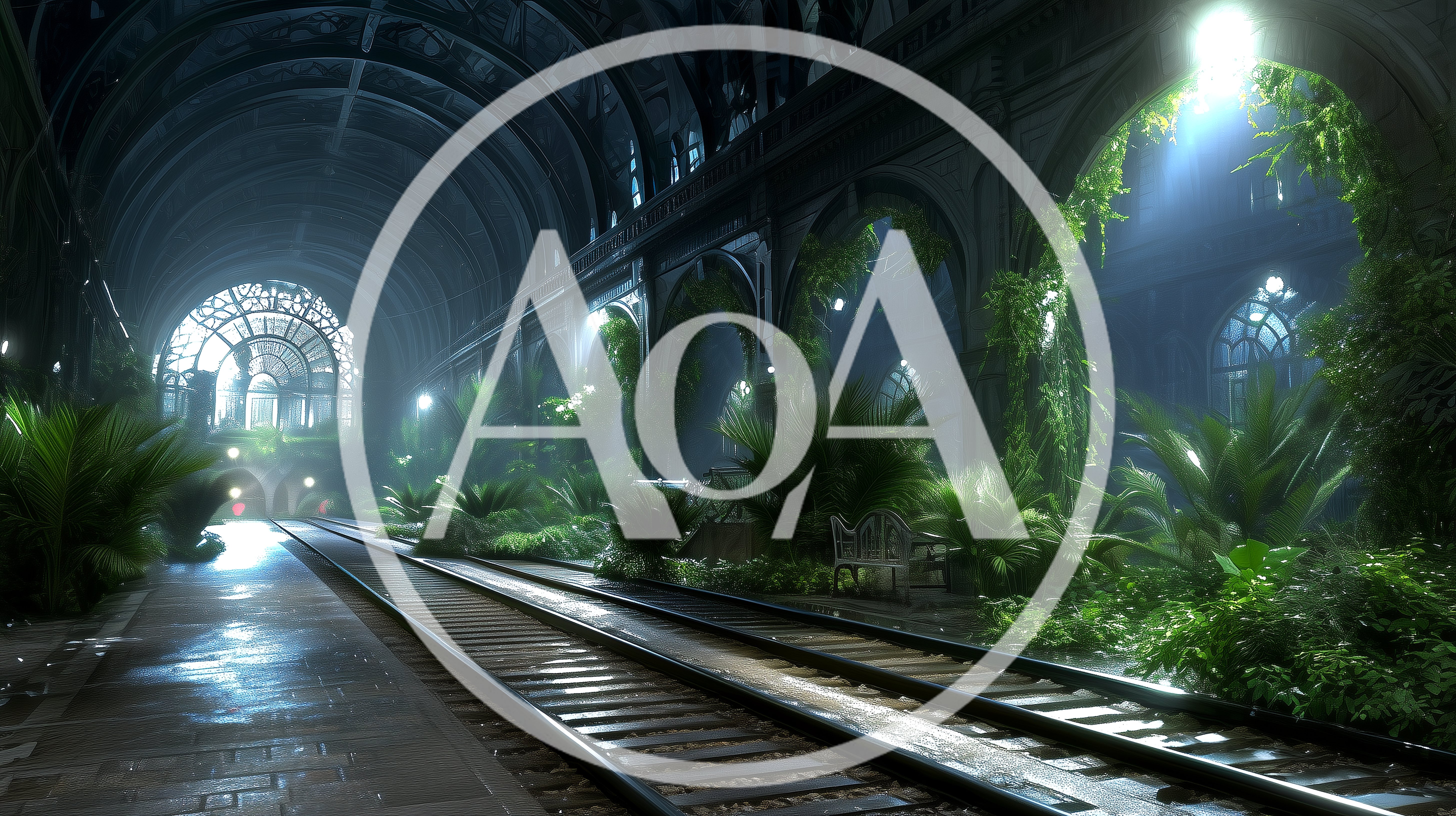 Abandoned Victorian Train Station Overgrown With Lush Tropical Plants