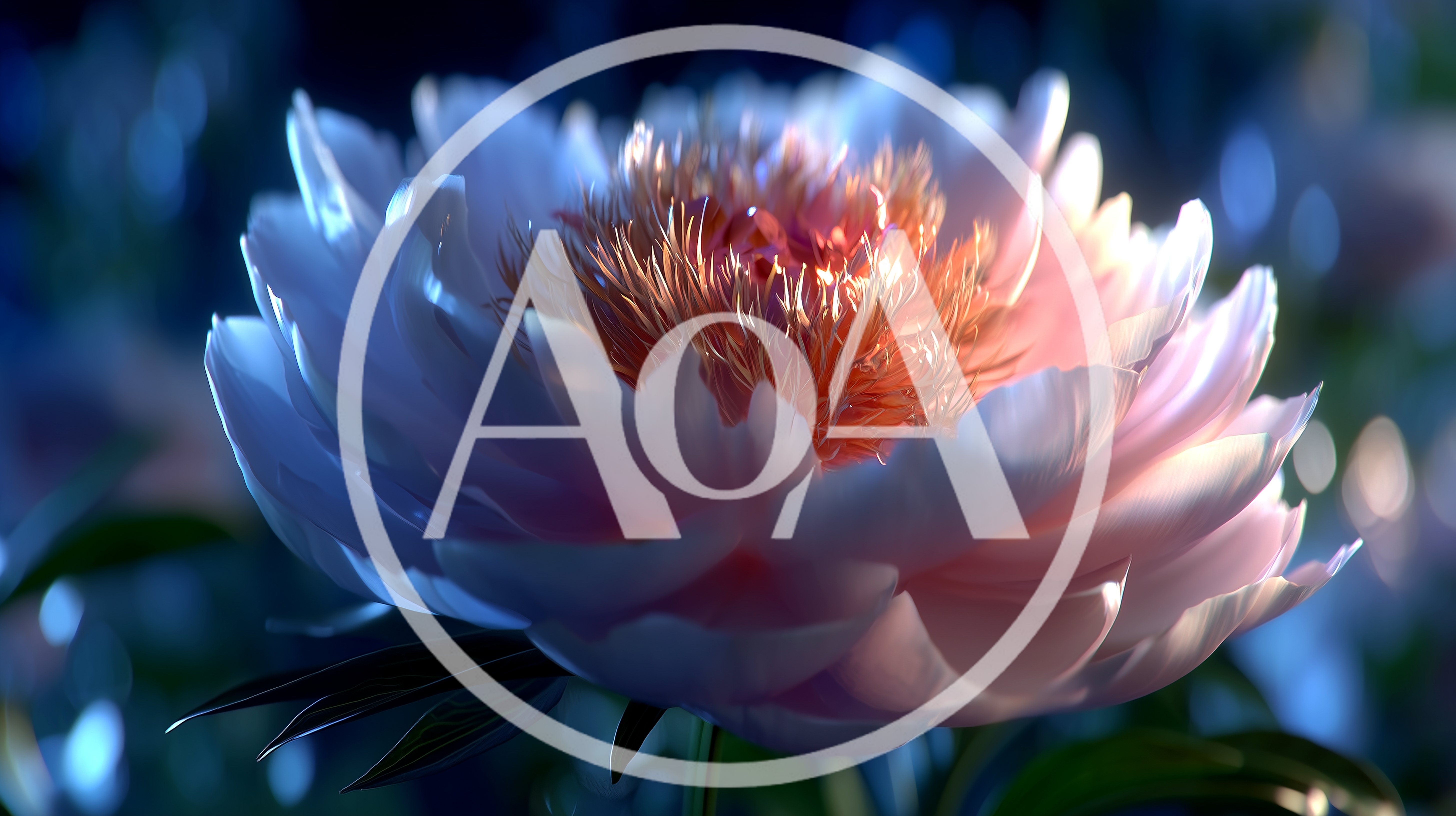 Close Up Of A Blooming Peony Flower