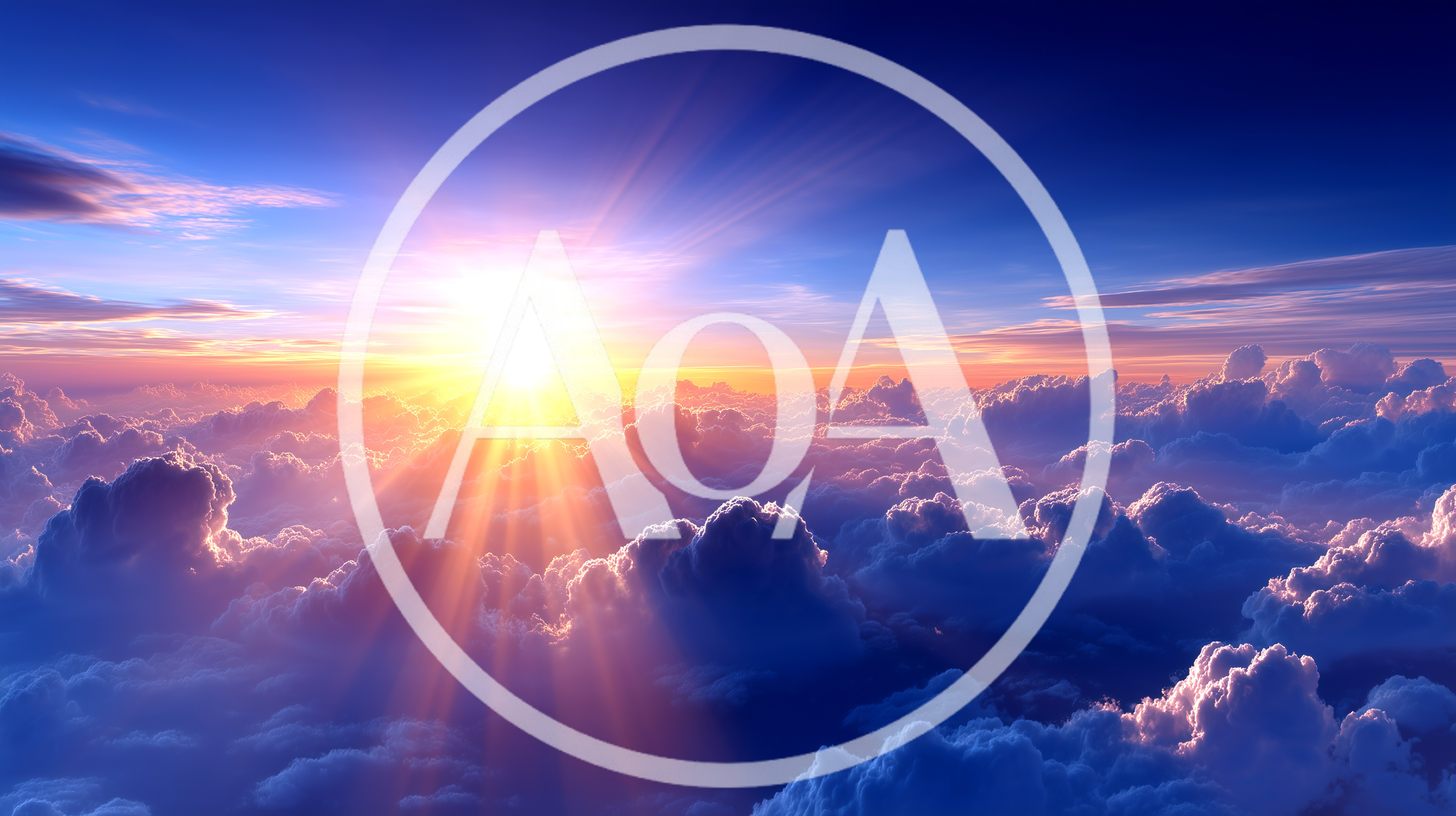 Aerial View Of Sun Rays Above Clouds
