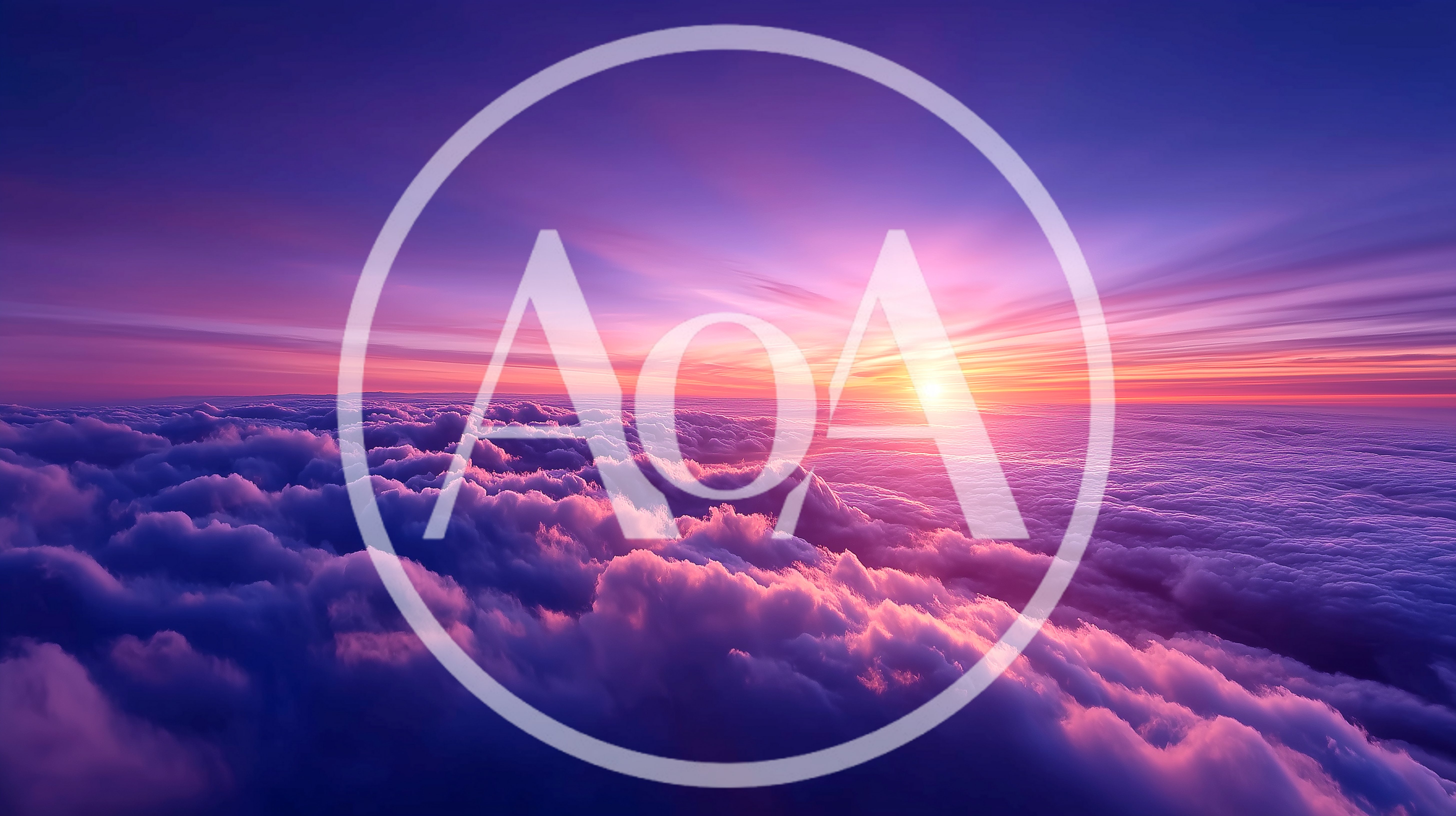 Aerial View Of Clouds At Sunset