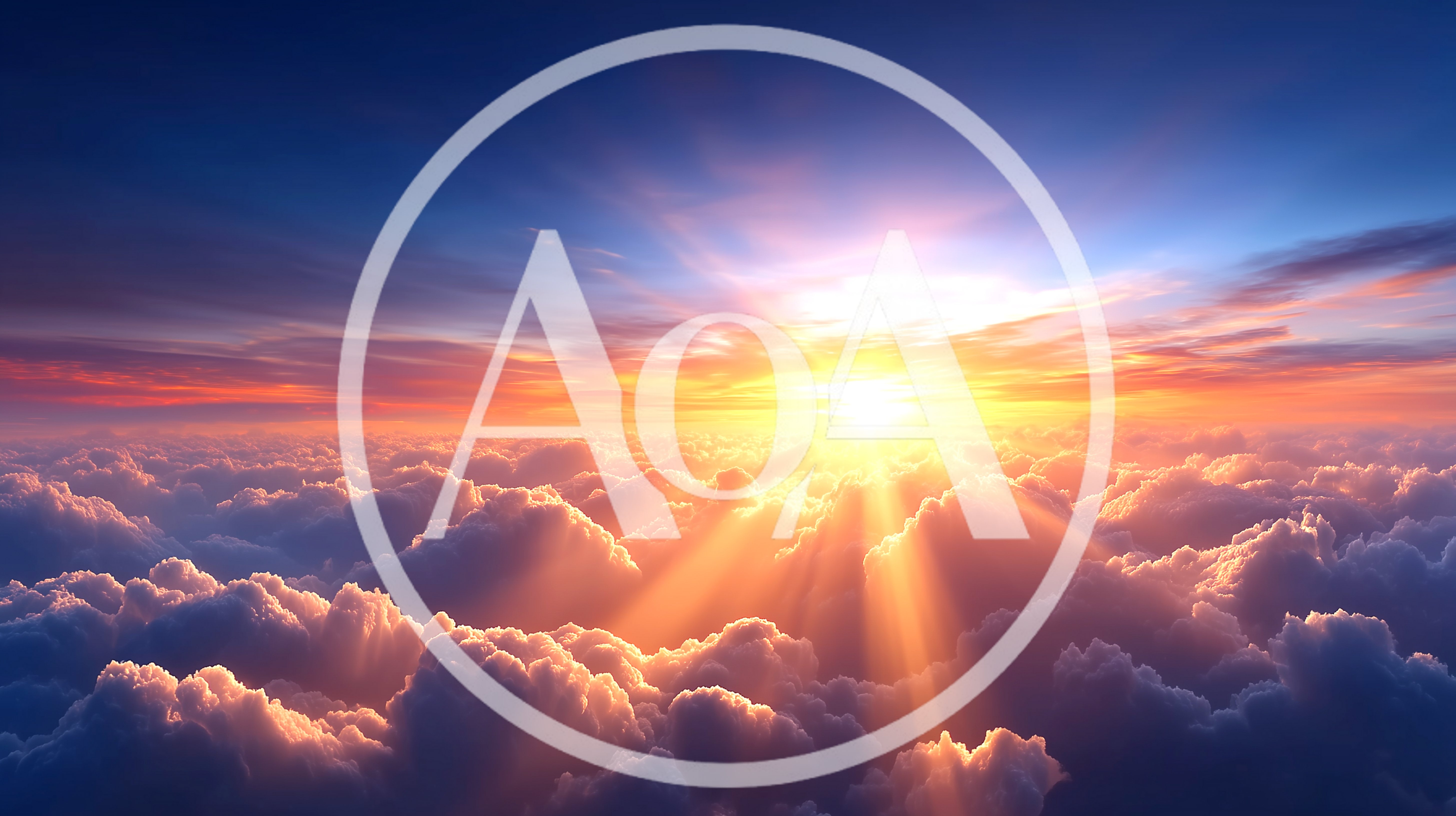 Aerial View Of Golden Sunrise Above Dense Clouds
