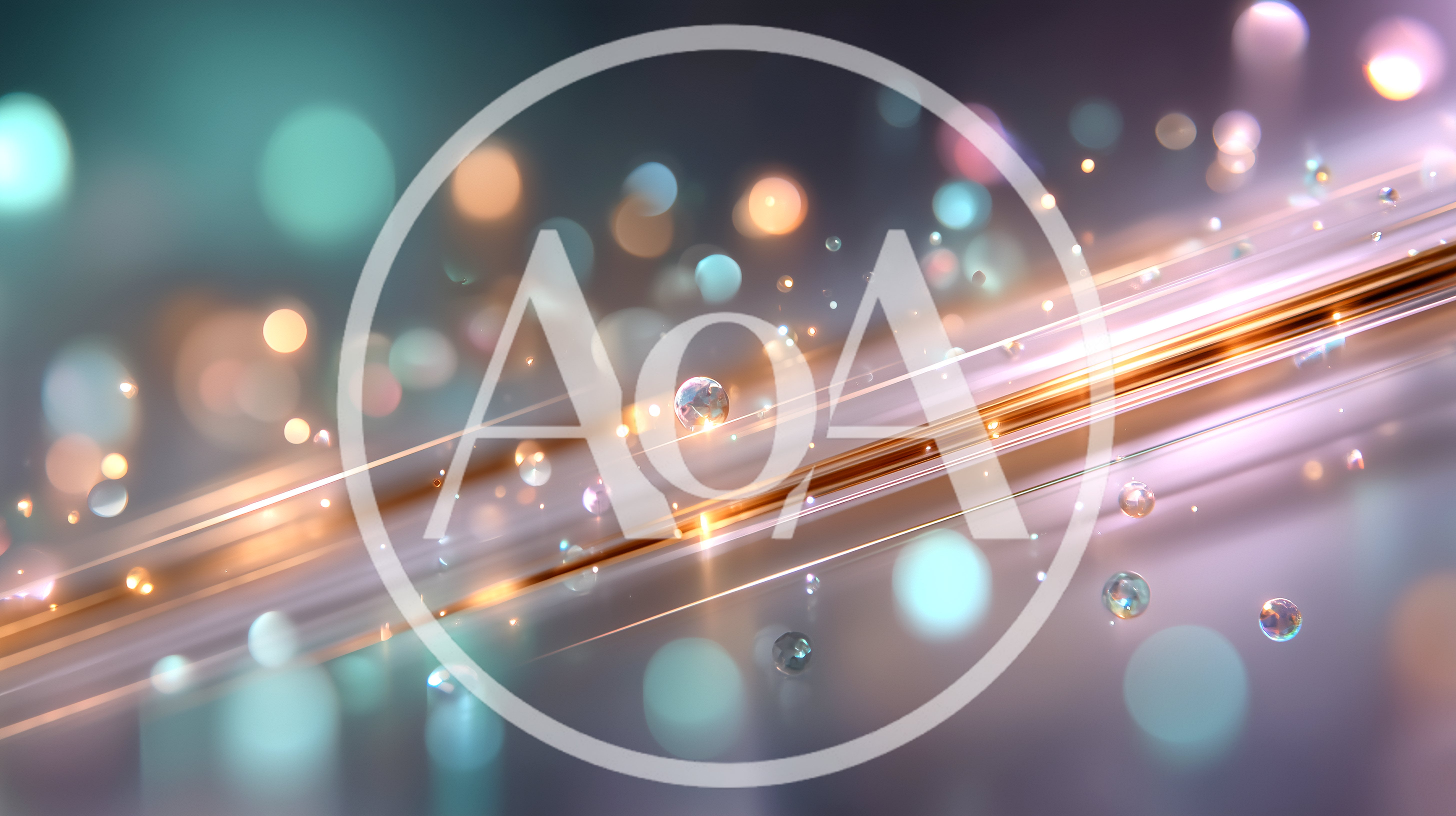 Abstract Background With Floating Spheres And Light Streaks