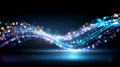 Abstract Blue Light Wave Motion Background