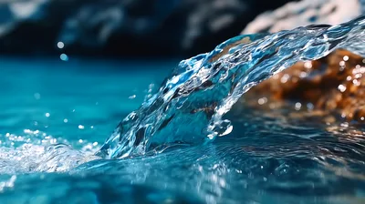 Clear Water Flowing Into A Natural Pool