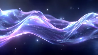 Abstract Glowing Purple And Blue Light Waves