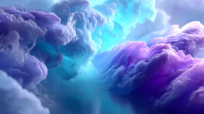 Abstract Purple And Blue Smoke Clouds