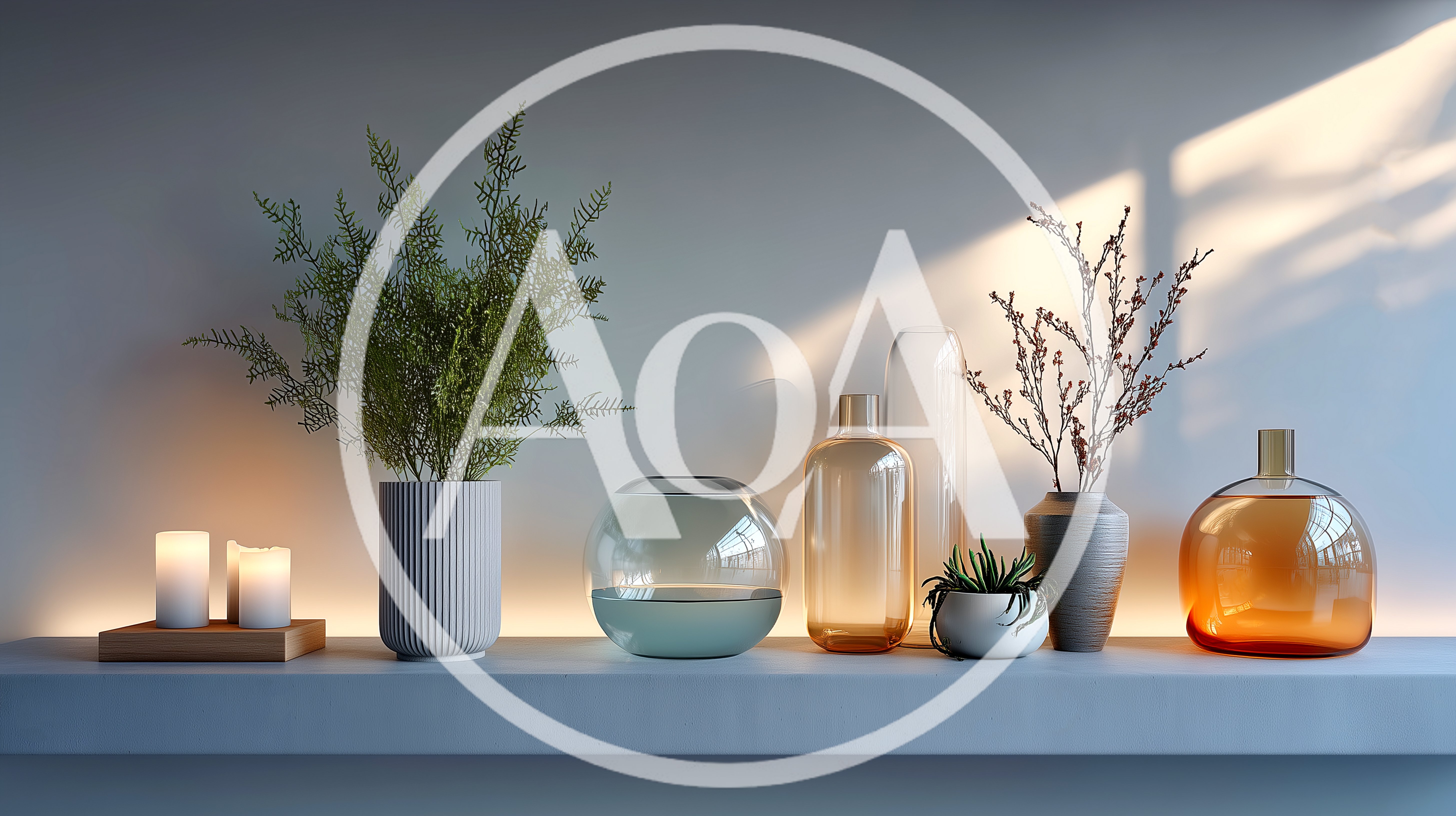 Minimalist Shelf Decor With Vases And Plants