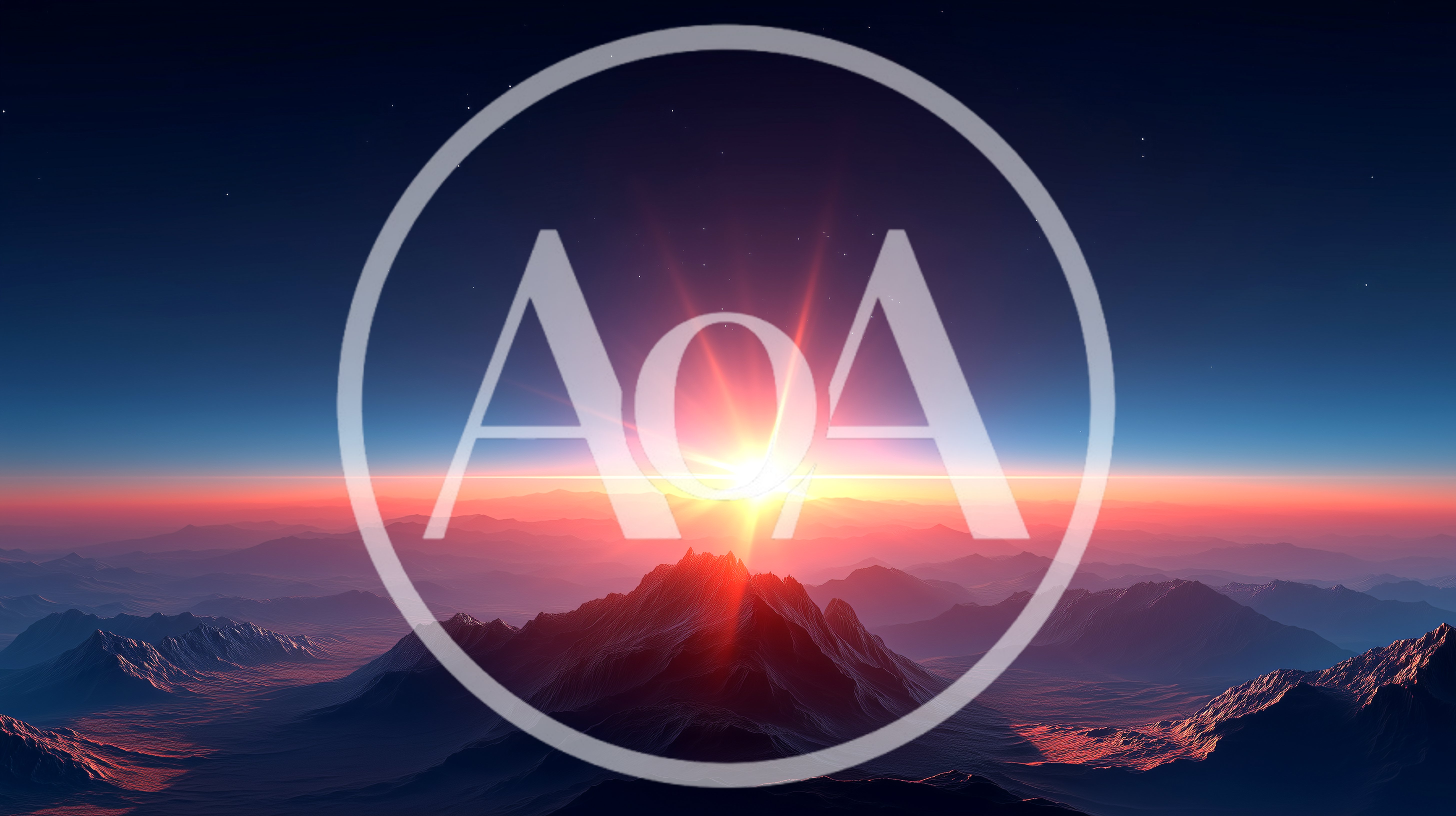 Majestic Sunrise Over Rugged Mountain Range