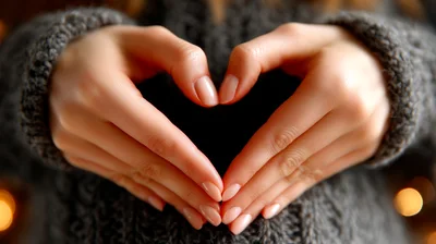 Woman Making Heart Shape With Hands