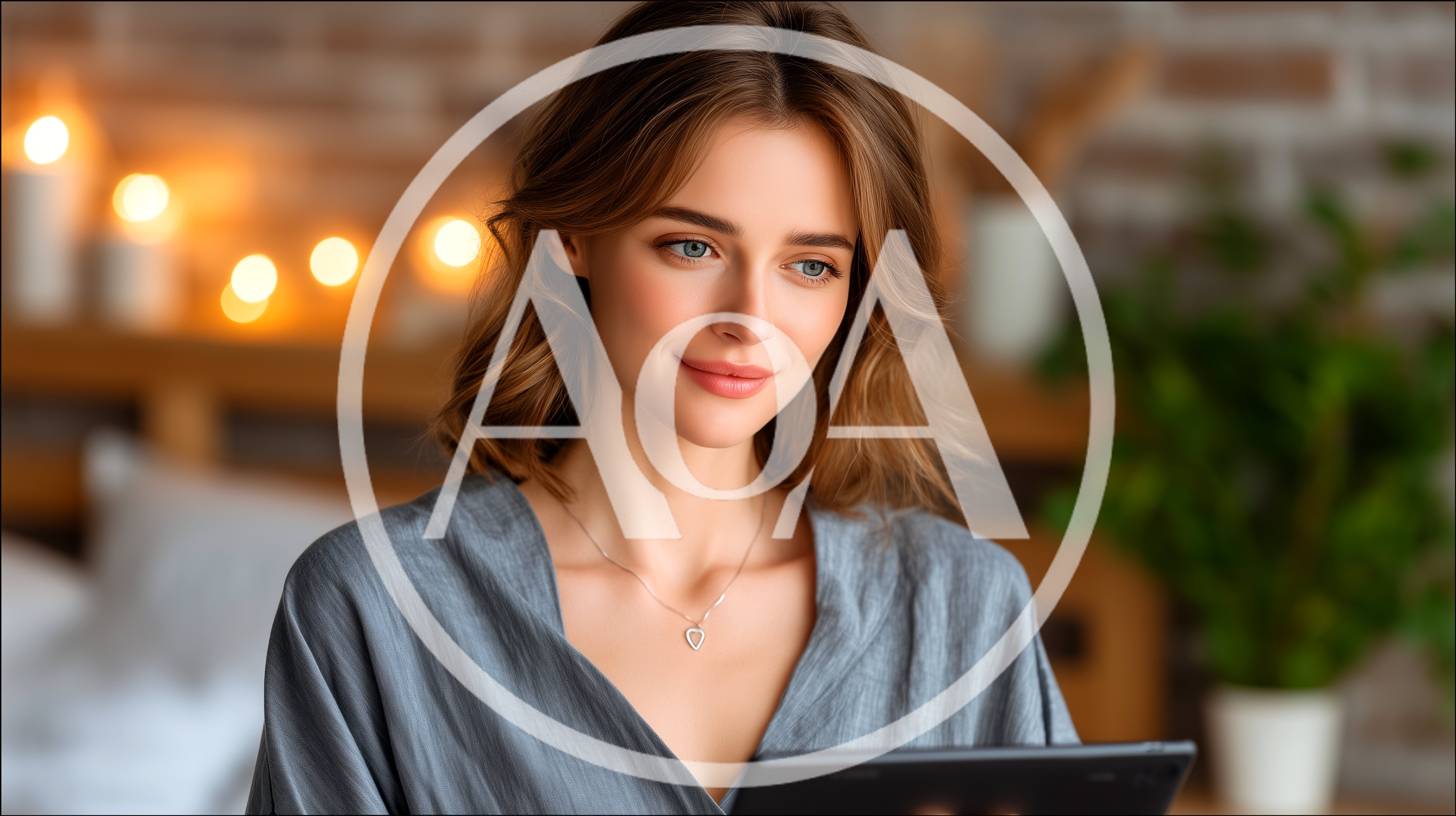 Young Woman Using Tablet In Cozy Bedroom