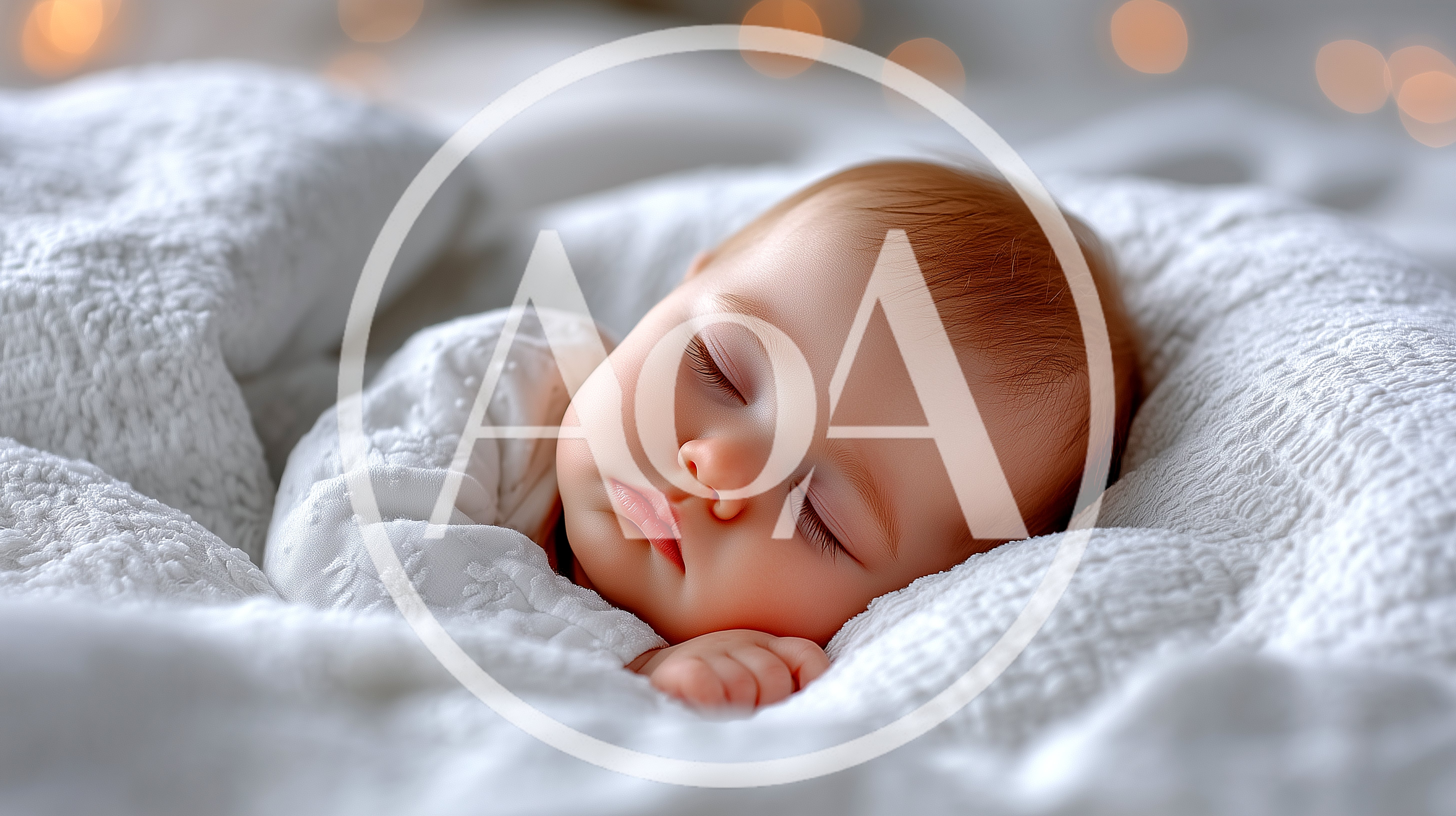 Peaceful Sleeping Baby Resting On Soft White Bedding