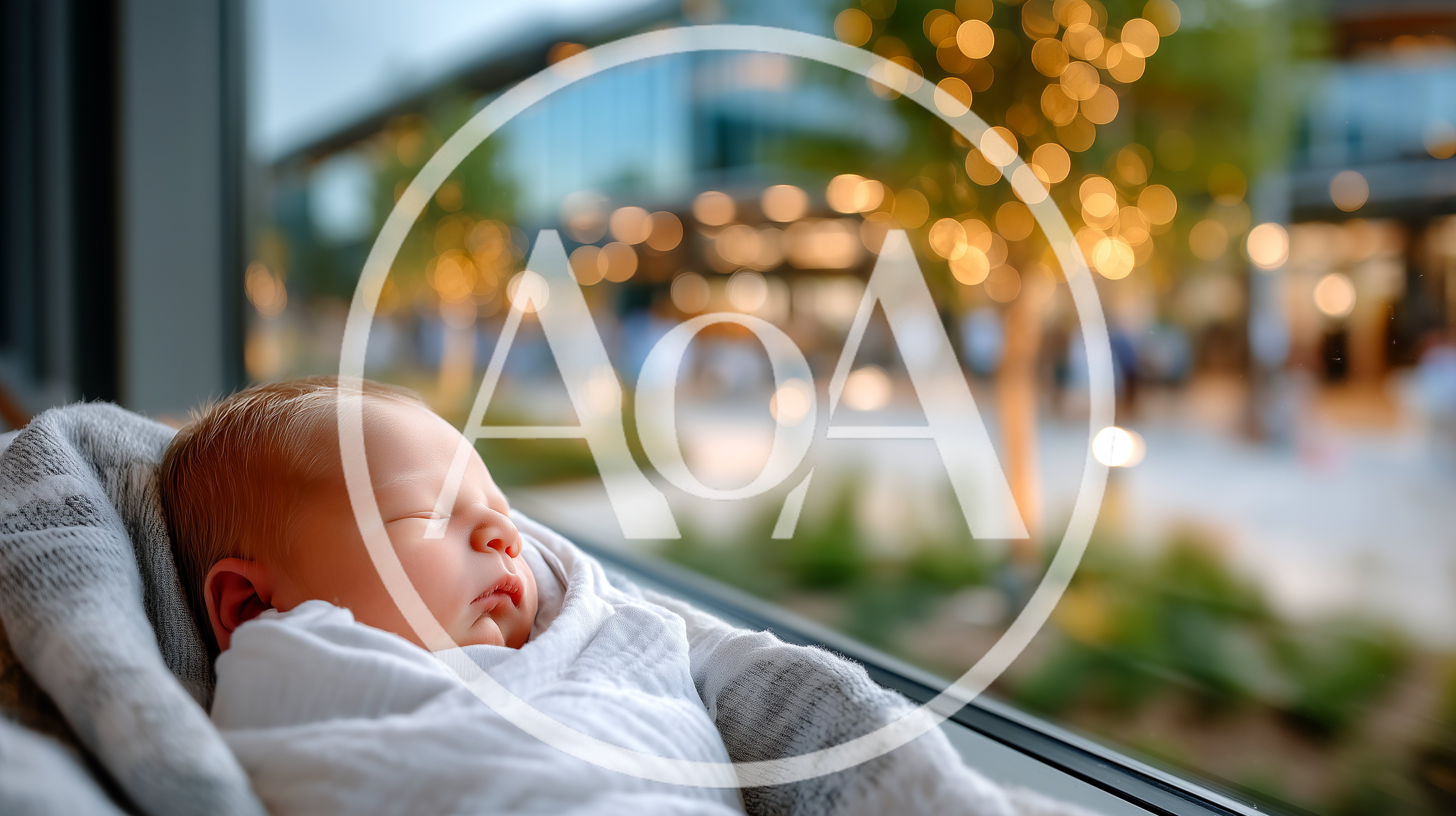 Newborn Baby Sleeping Wrapped In A Swaddle Blanket