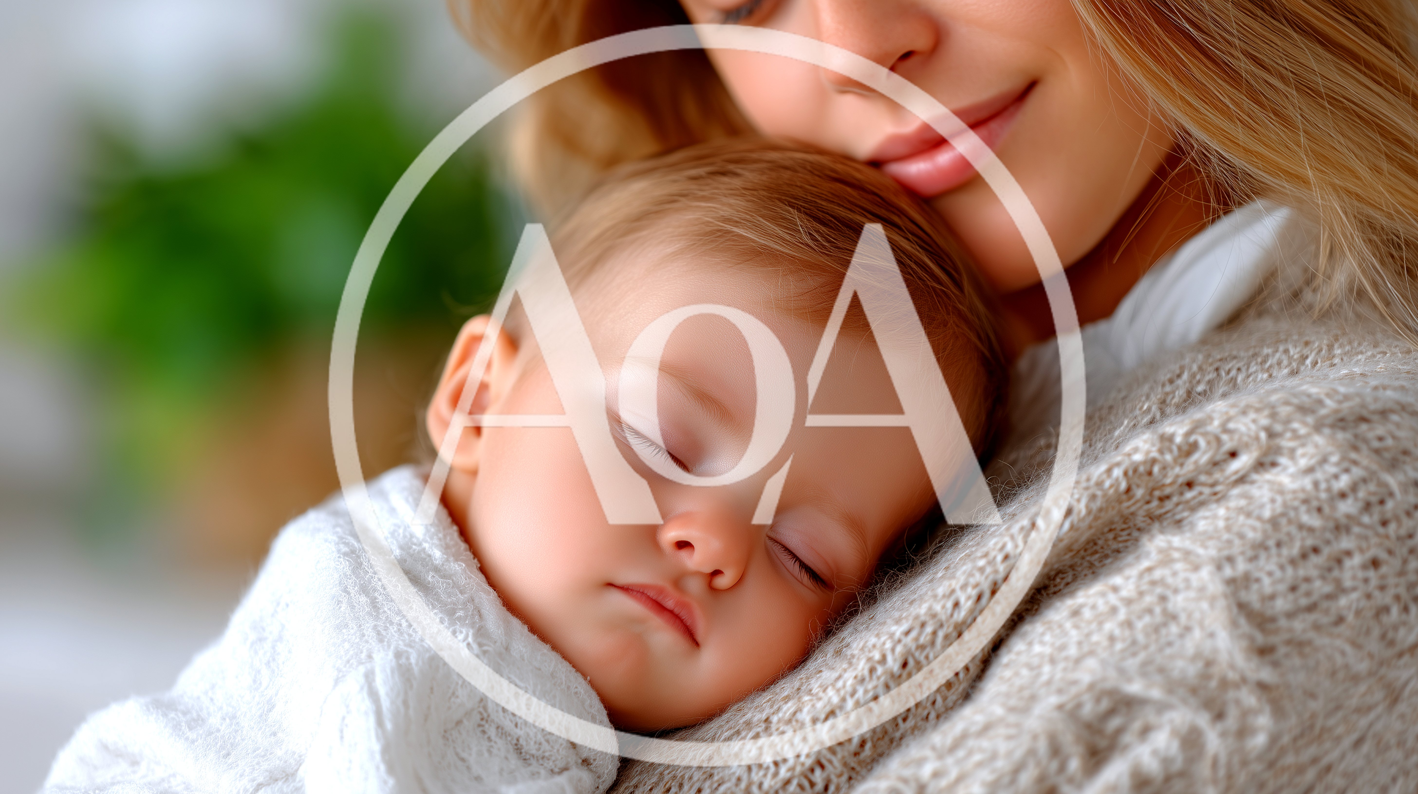 Mother Holding Her Sleeping Baby Close