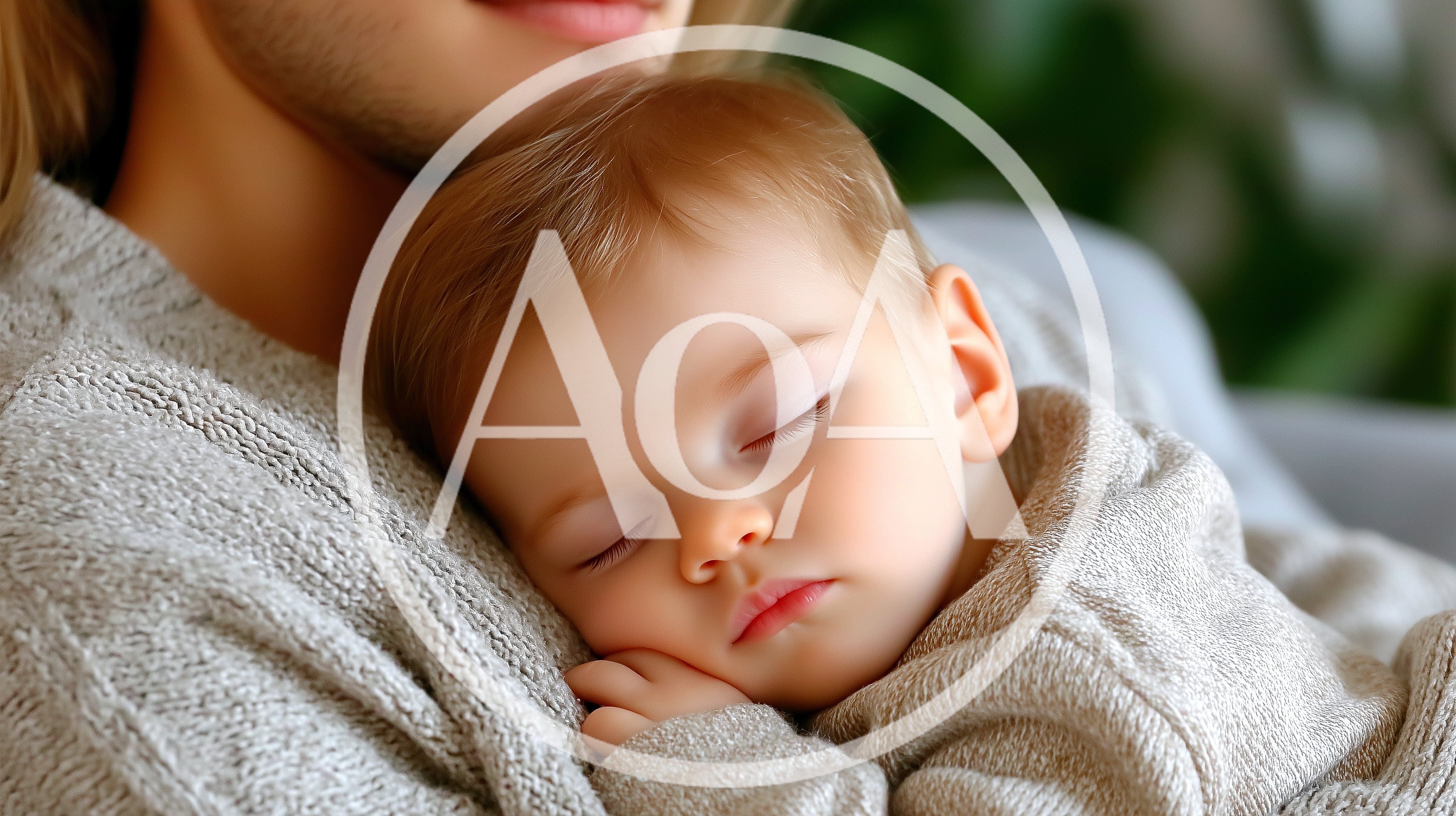 Baby Sleeping Peacefully In Parent Arms