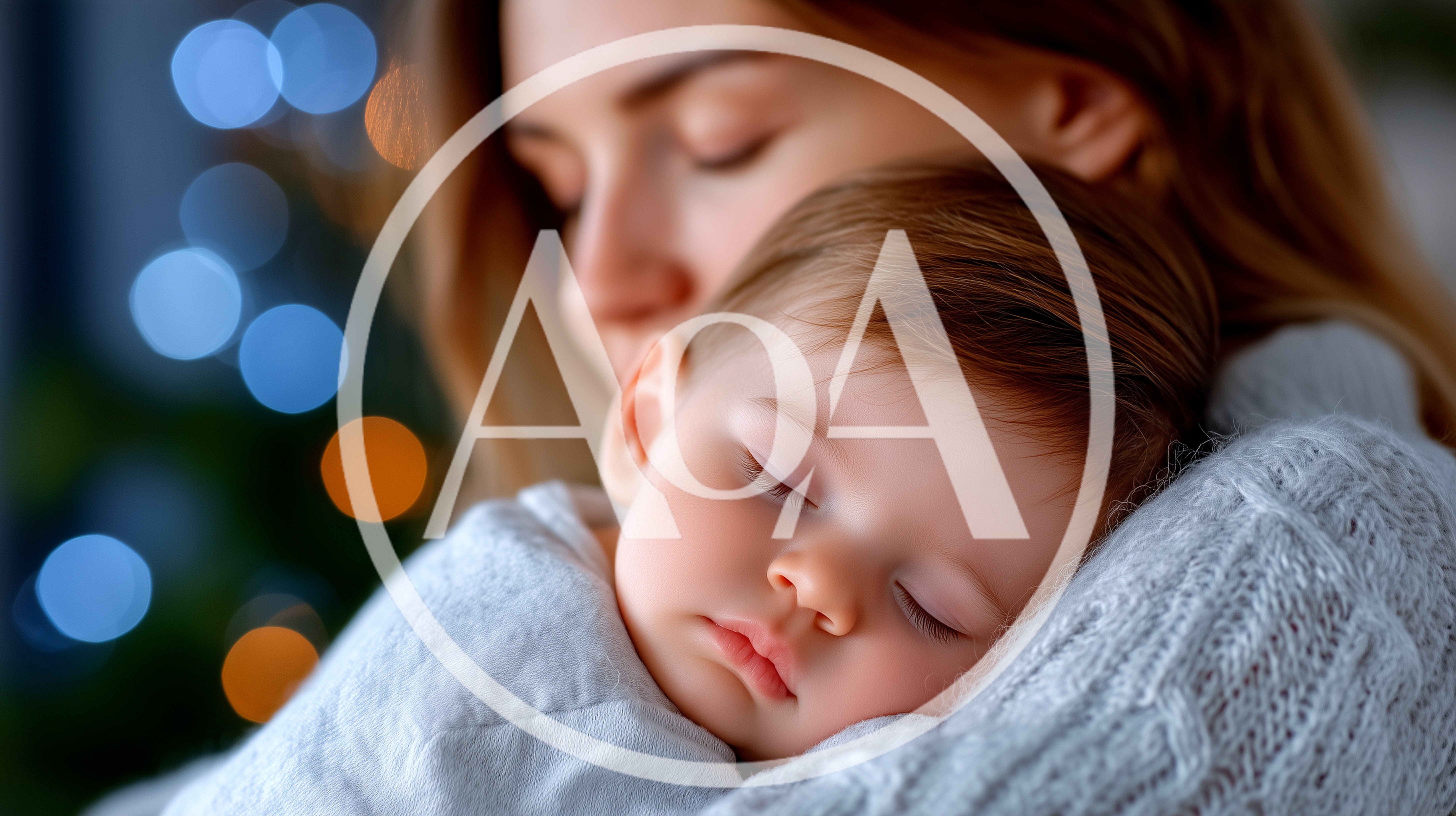 Mother Holding Her Sleeping Baby In Her Arms