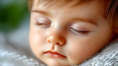 Close Up Of A Sleeping Baby