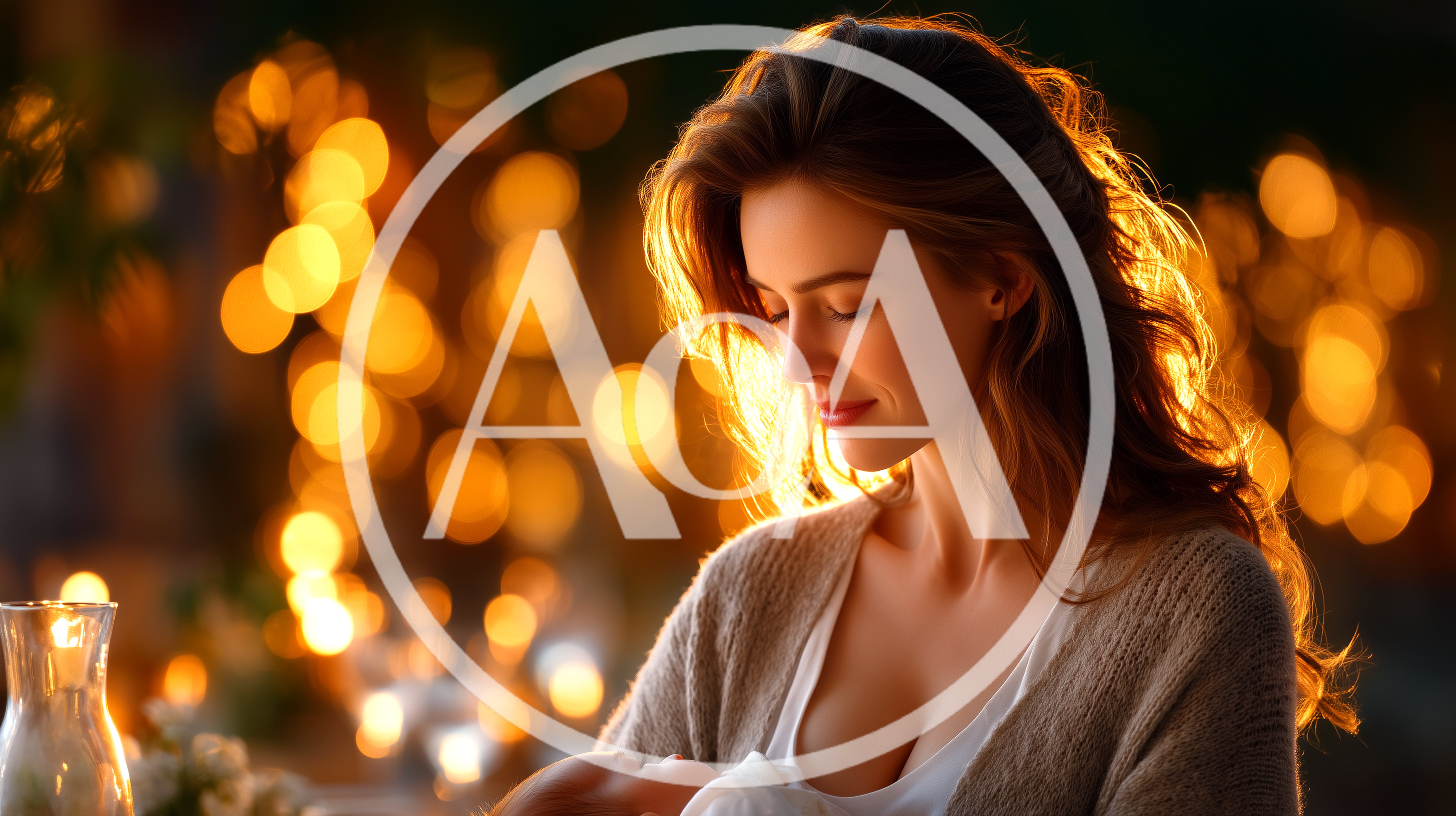Young Mother Breastfeeding Her Newborn Baby At Night