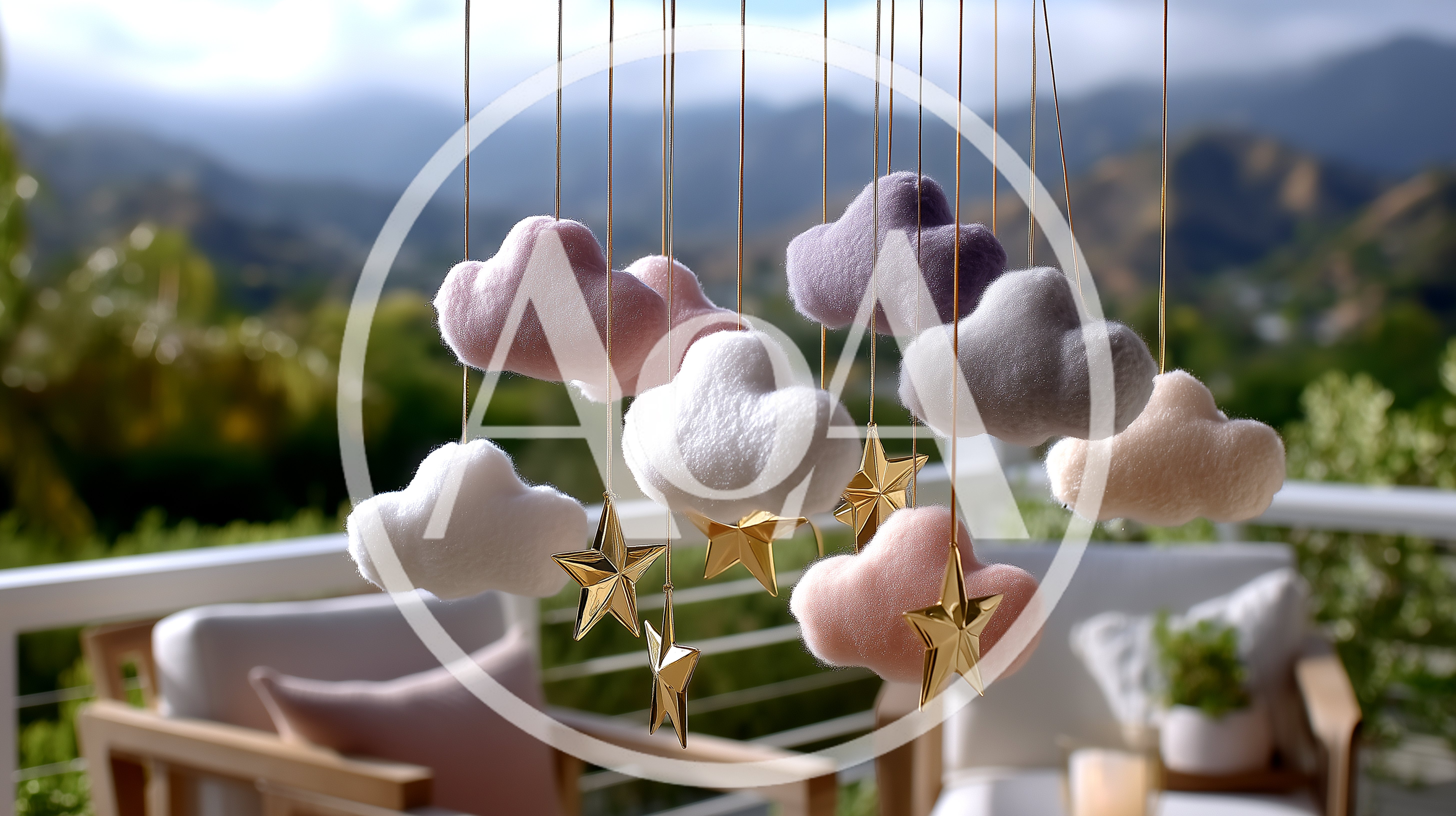Baby Crib Mobile With Clouds And Stars