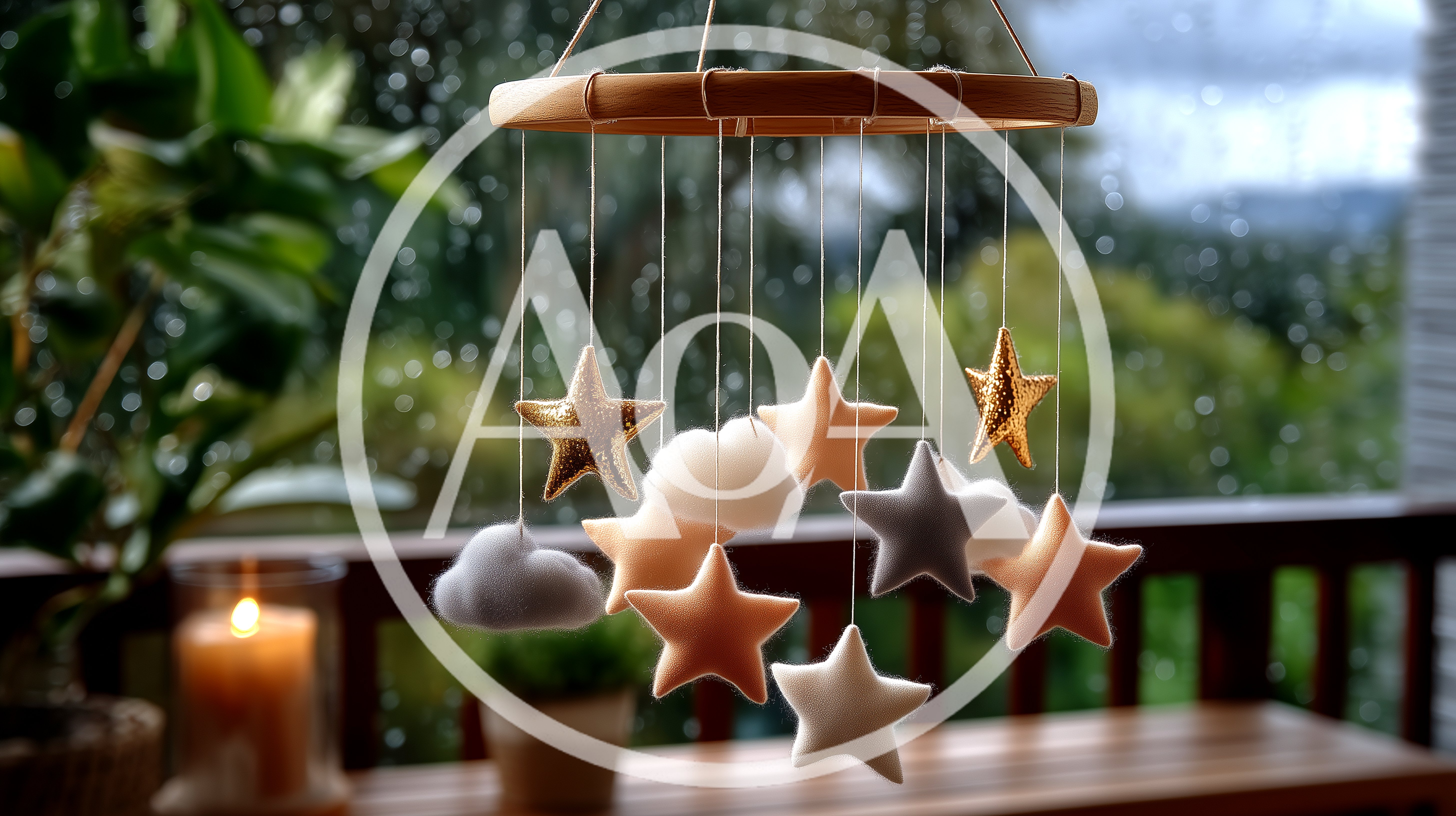 Baby Crib Mobile With Stars And Clouds