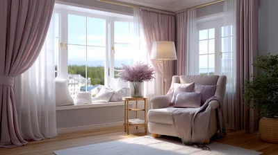 Cozy Reading Nook With Armchair And Window Seat