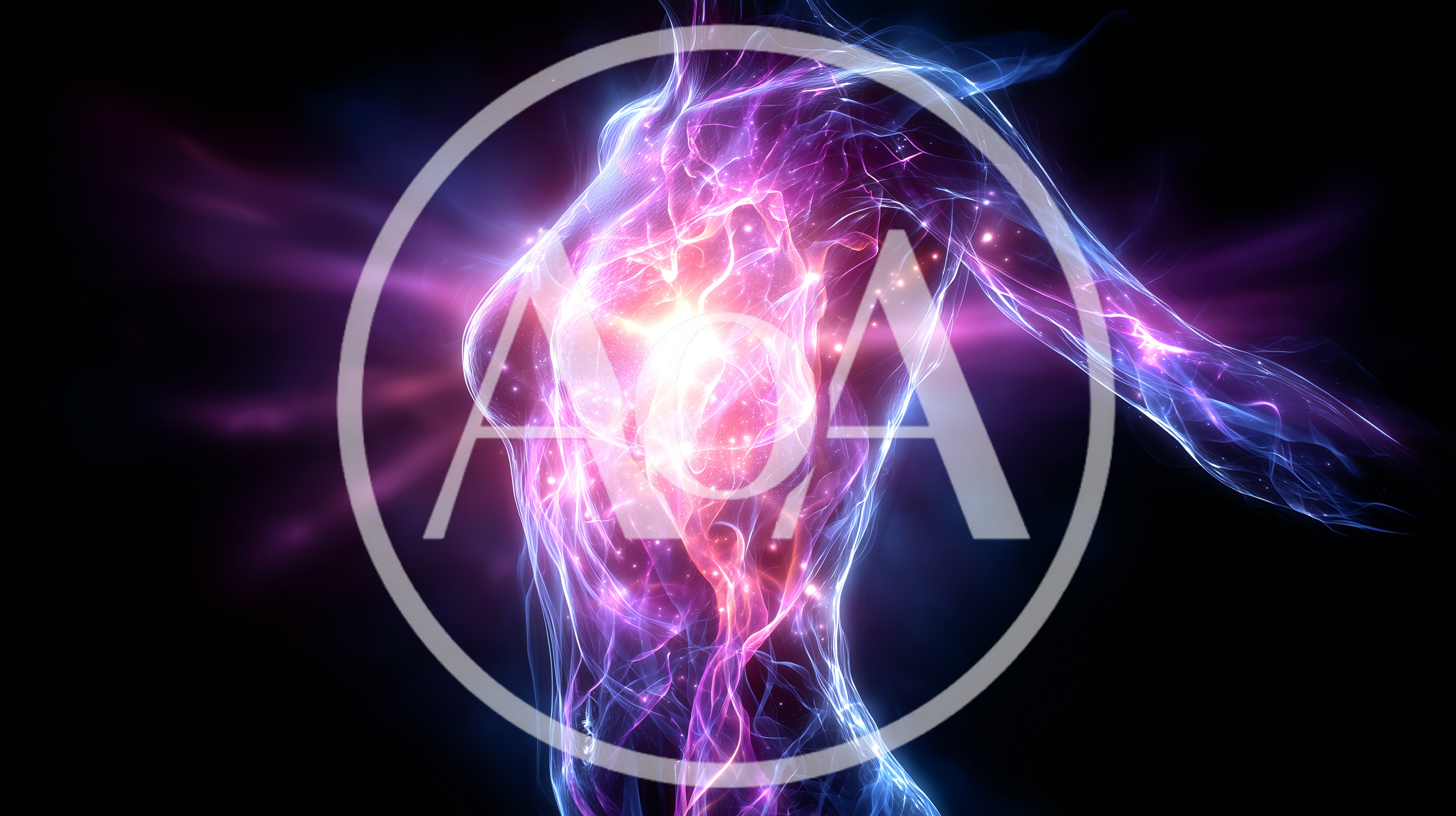 Abstract Energy Silhouette Of A Human Female Form