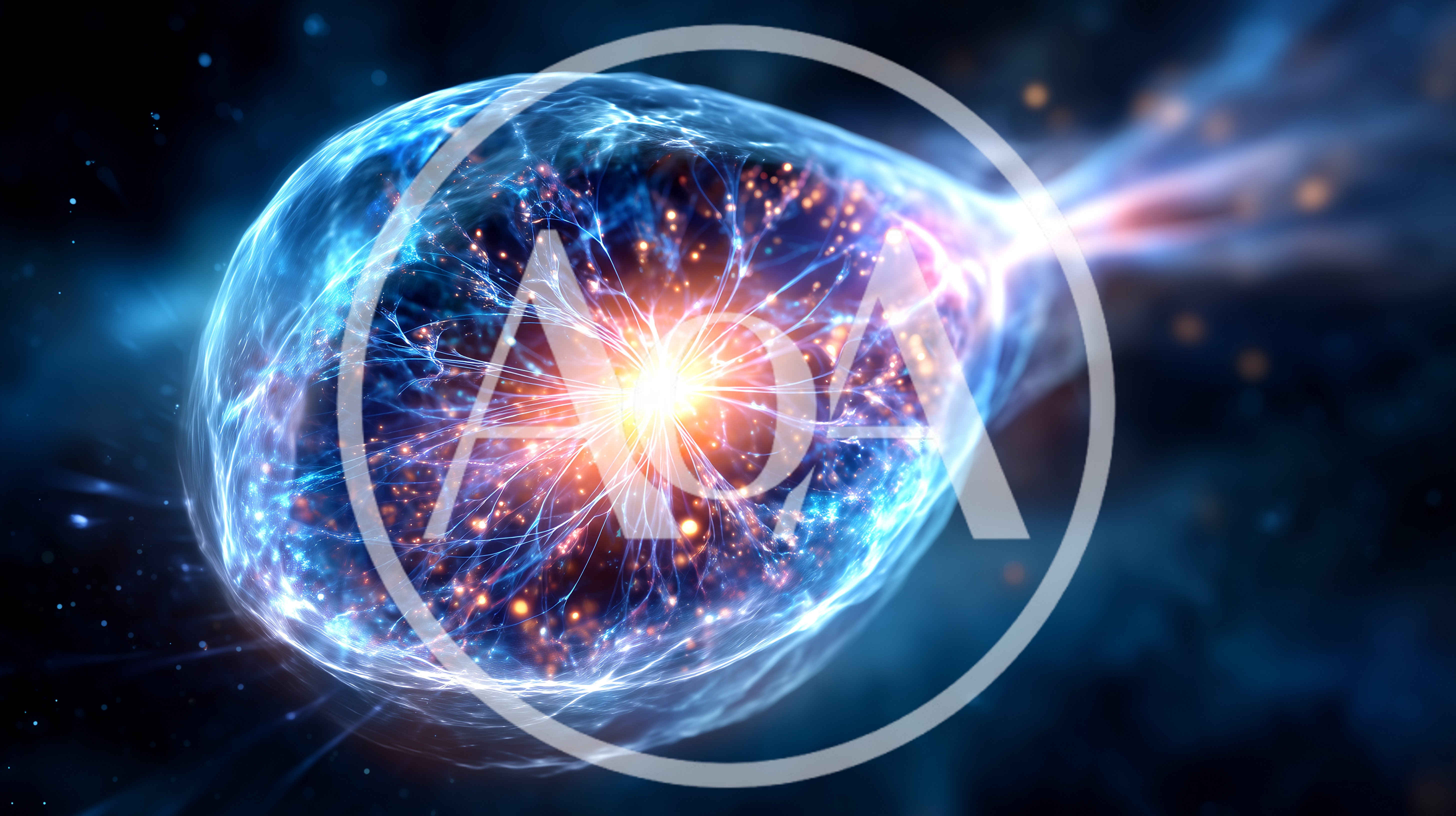 Abstract Cosmic Explosion With Glowing Energy Filaments