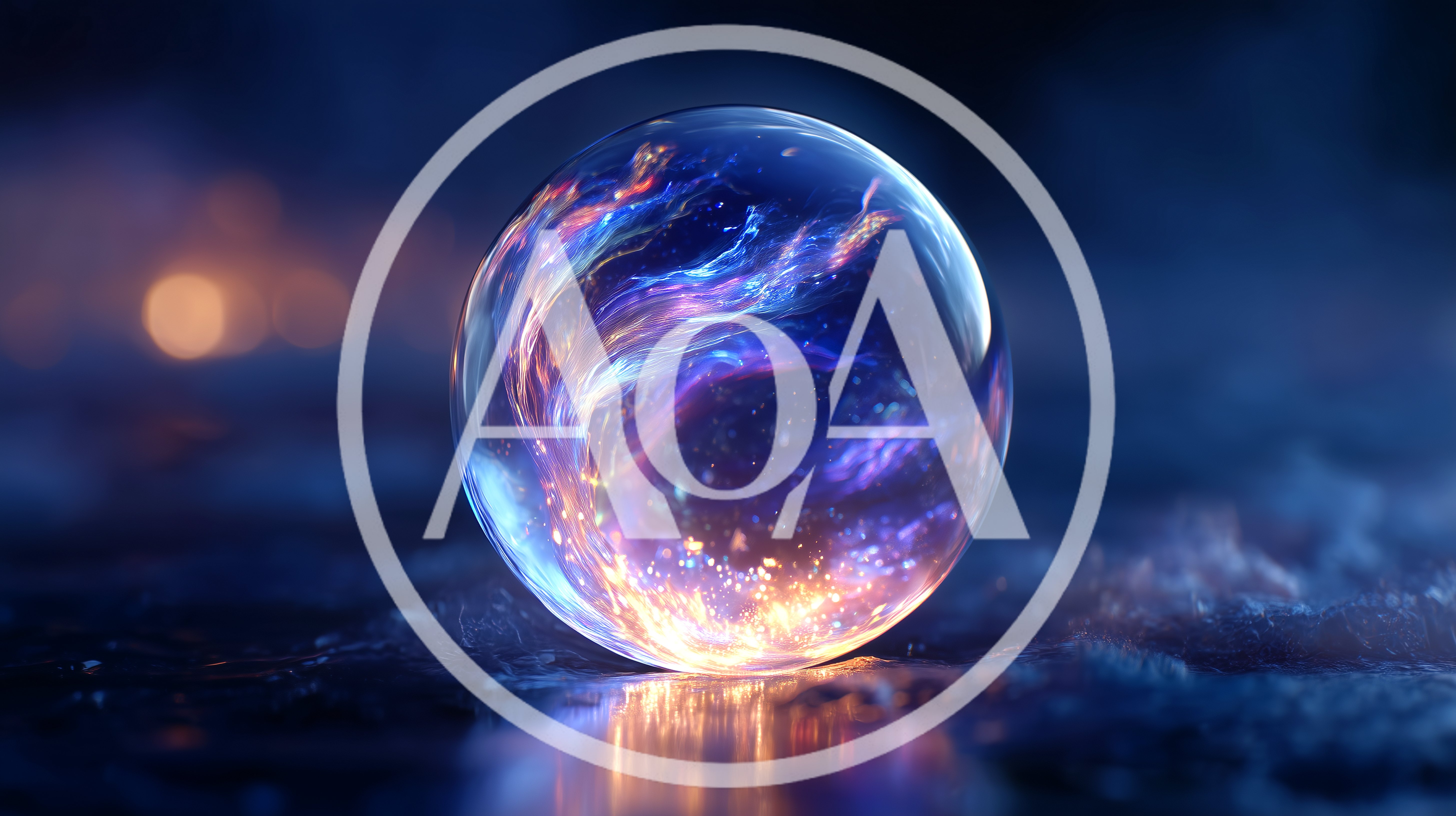Glowing Magical Crystal Sphere With Nebula Energy