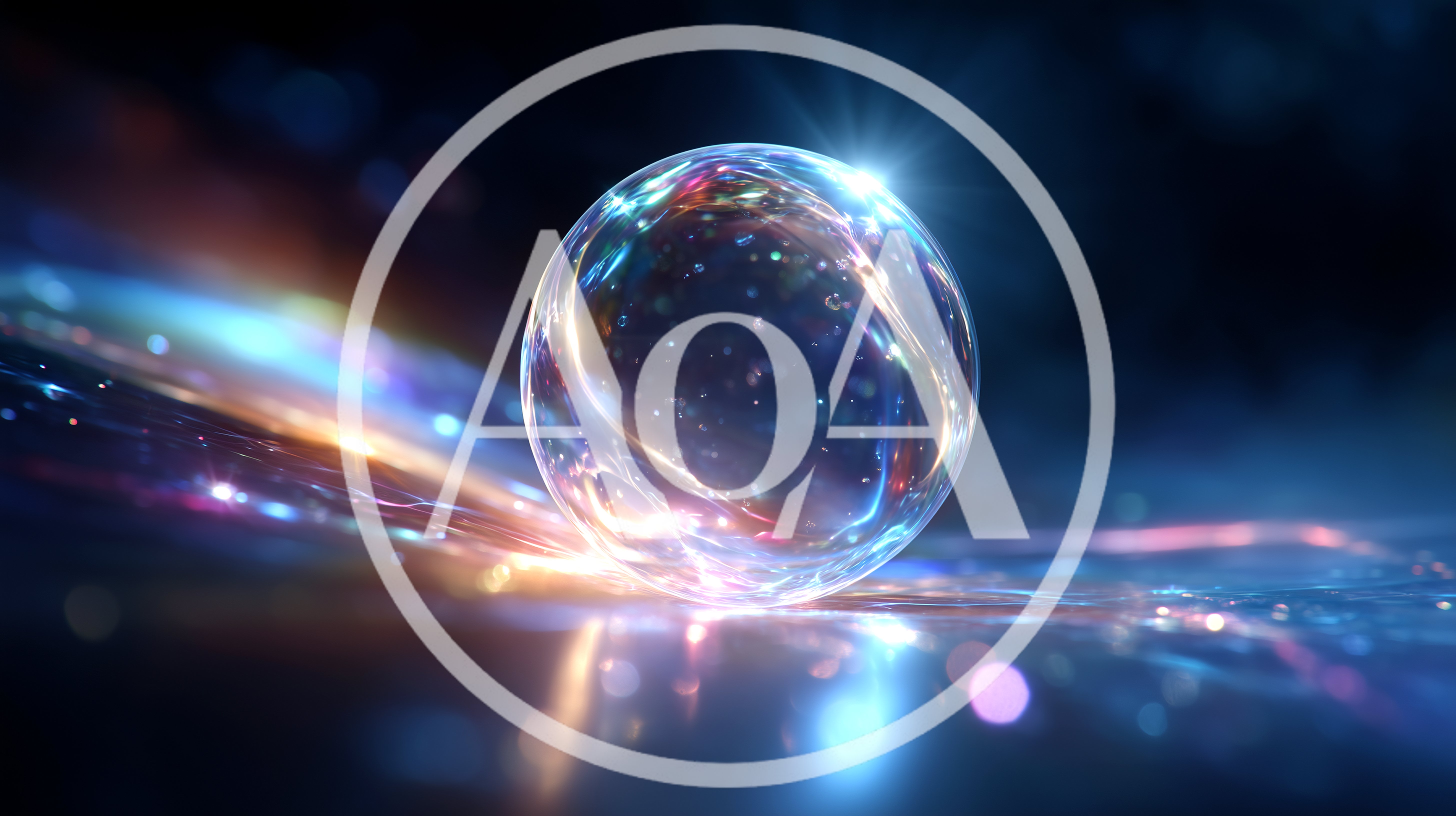 Glowing Crystal Sphere With Abstract Cosmic Light Effects