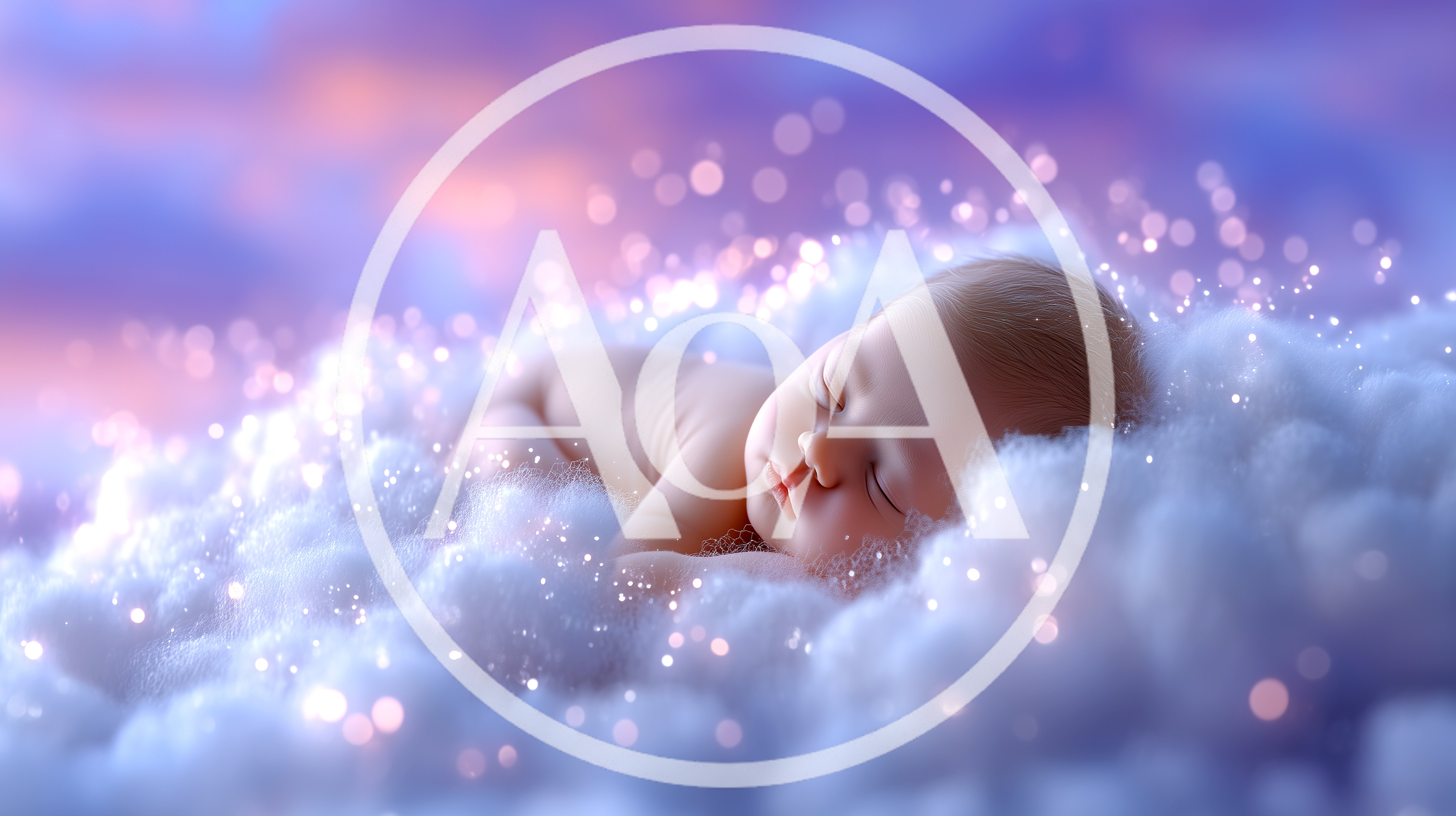 Newborn Baby Sleeping Peacefully On Fluffy Clouds