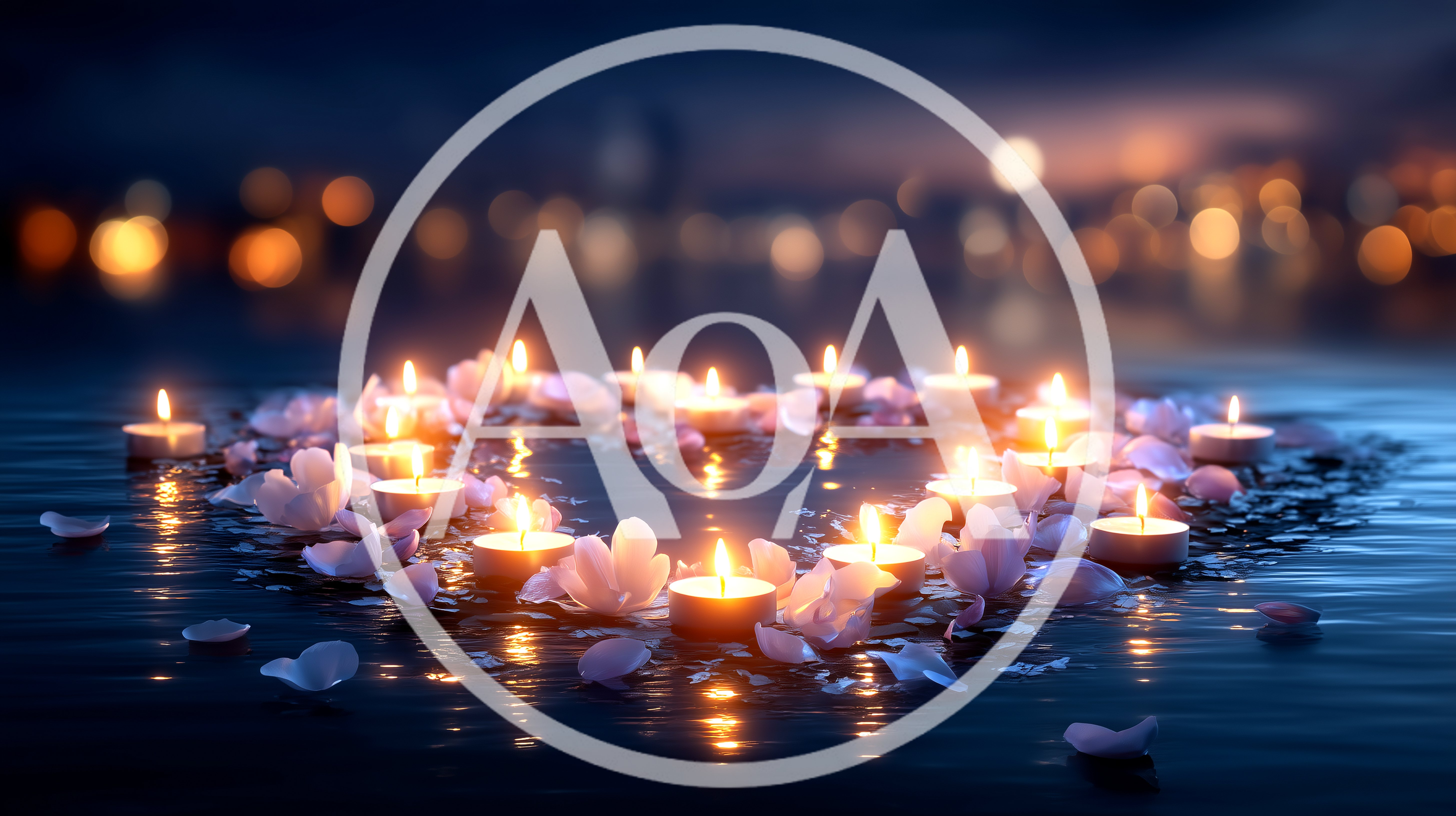Floating Tea Light Candles And Petals In Heart Shape