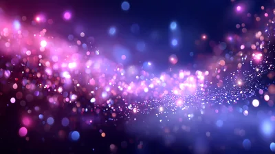 Abstract Motion Background With Glowing Purple And Blue Particles