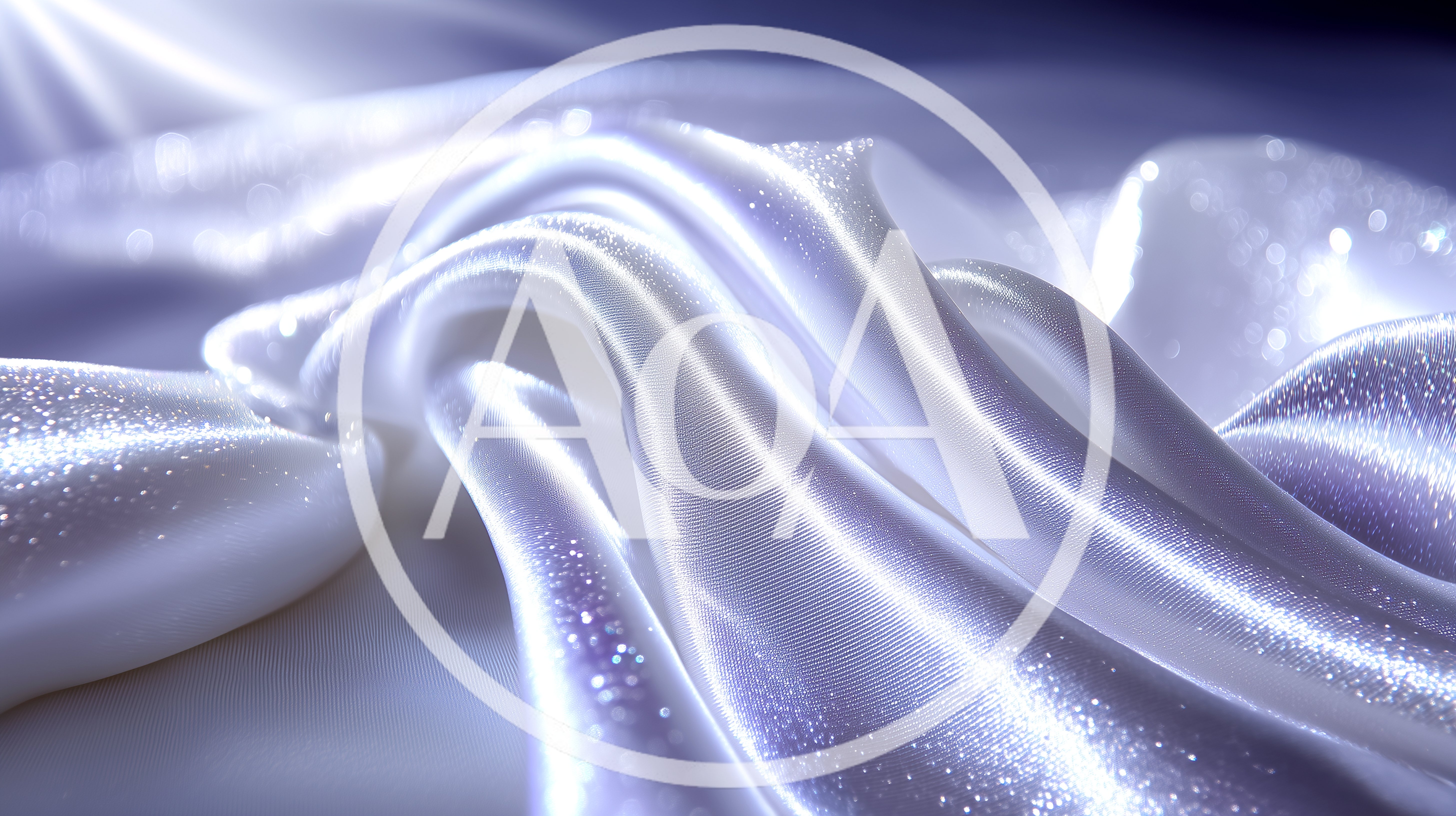 Flowing White Silk Fabric With Shimmering Texture