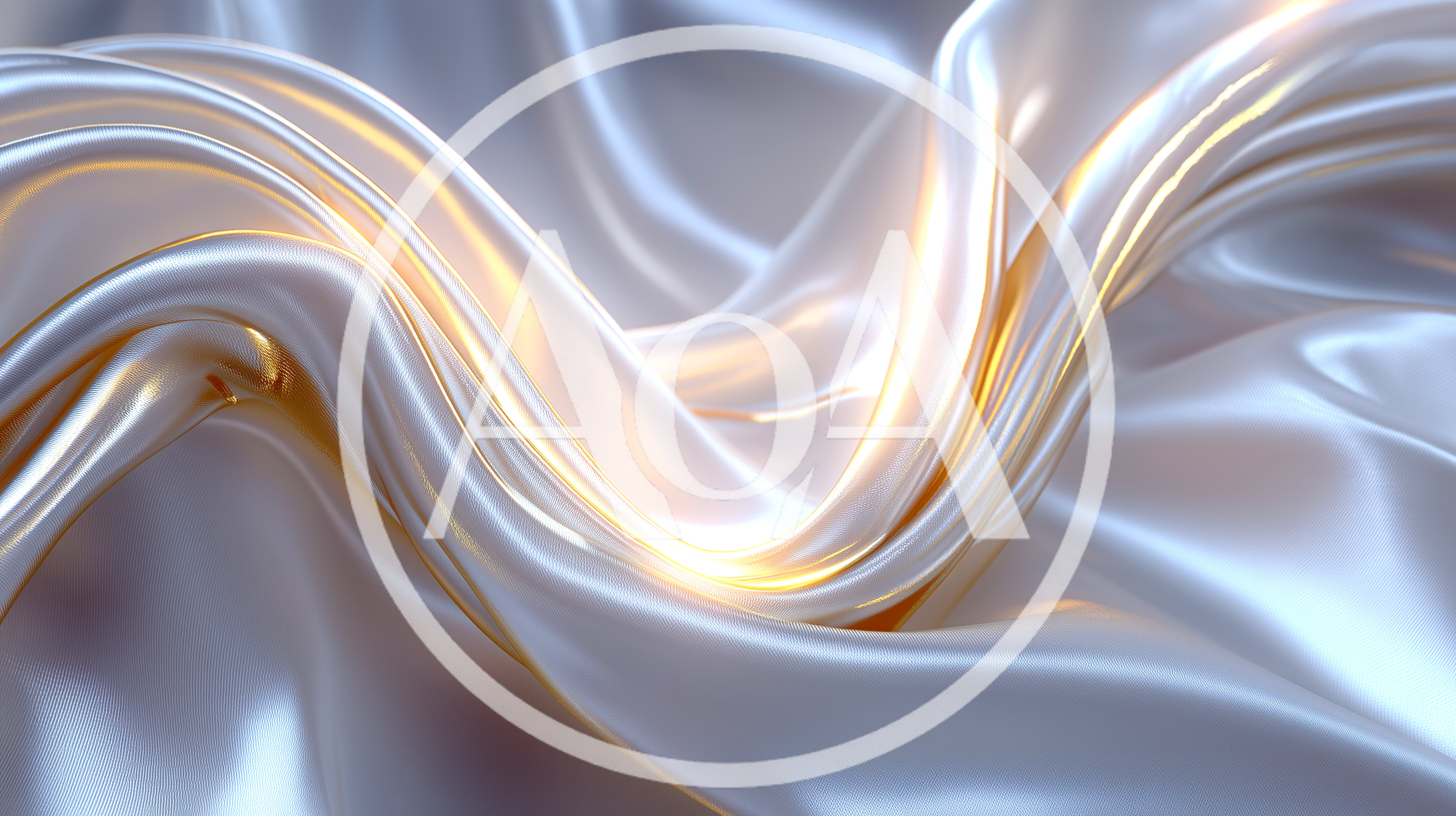 Abstract Flowing White Silk Fabric Background