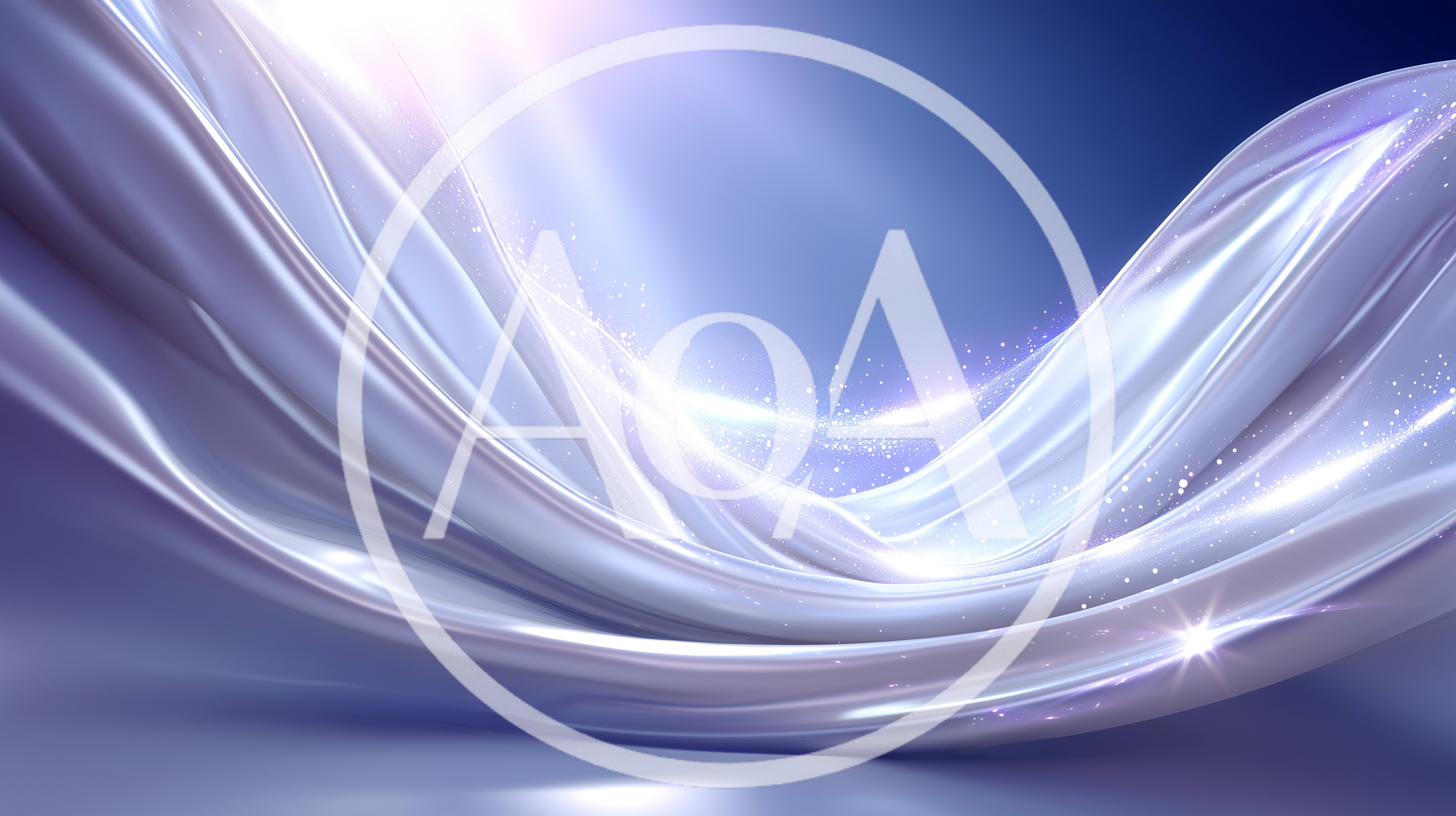 Abstract Flowing Silk Fabric With Shimmering Light Particles