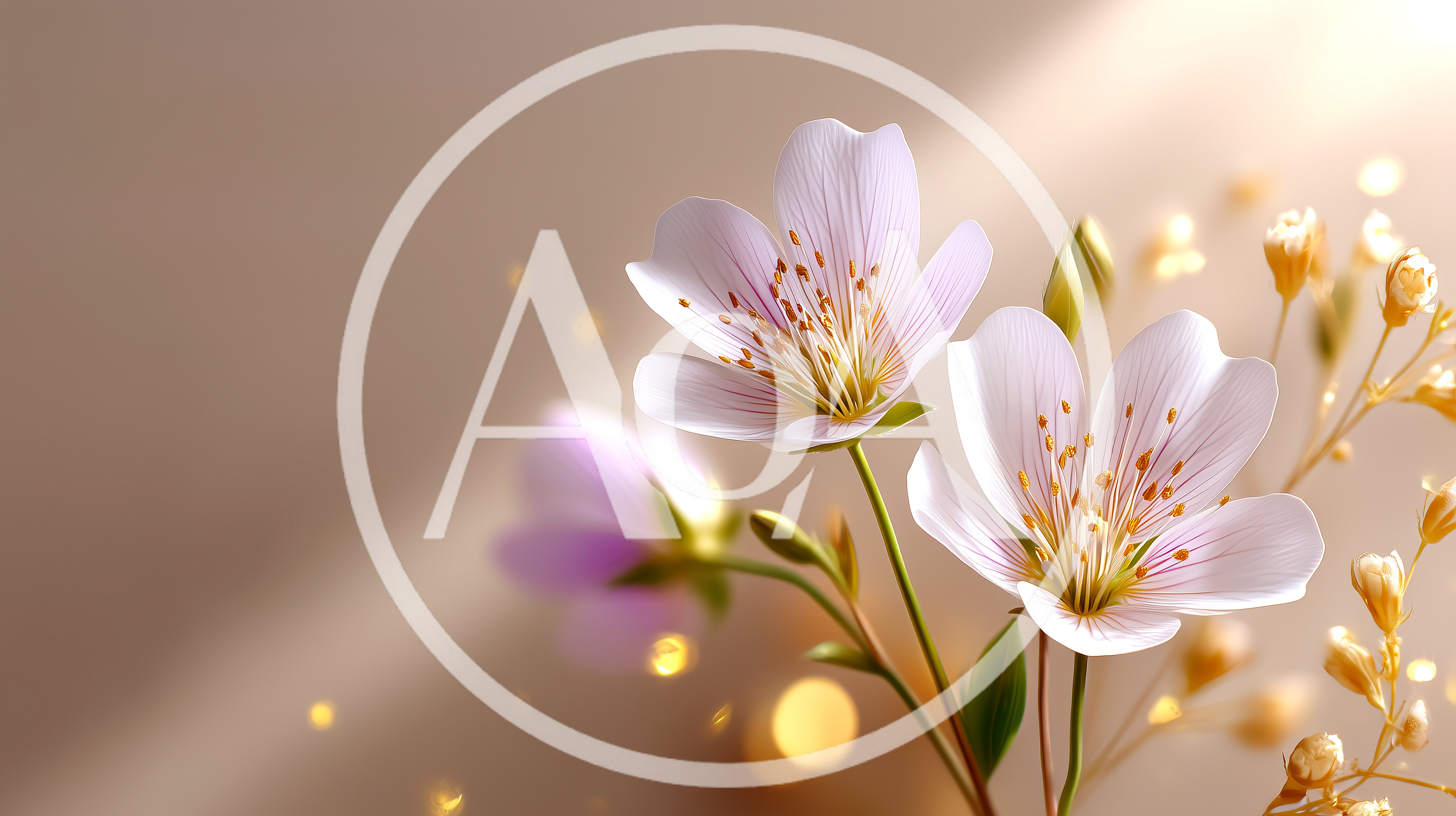 Soft Pink Spring Flowers With Bokeh Background