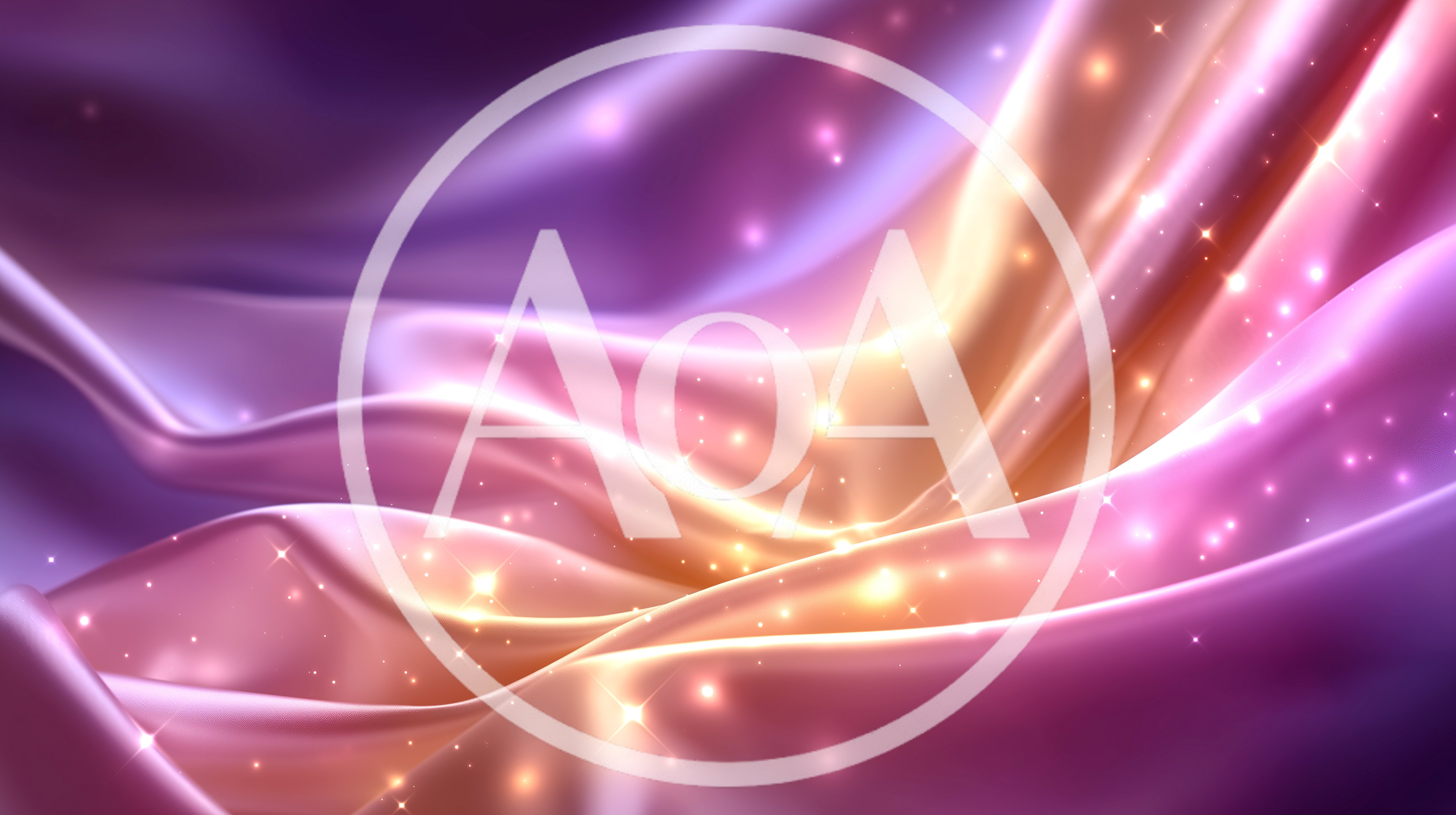 Abstract Background Of Flowing Purple And Gold Silk Fabric