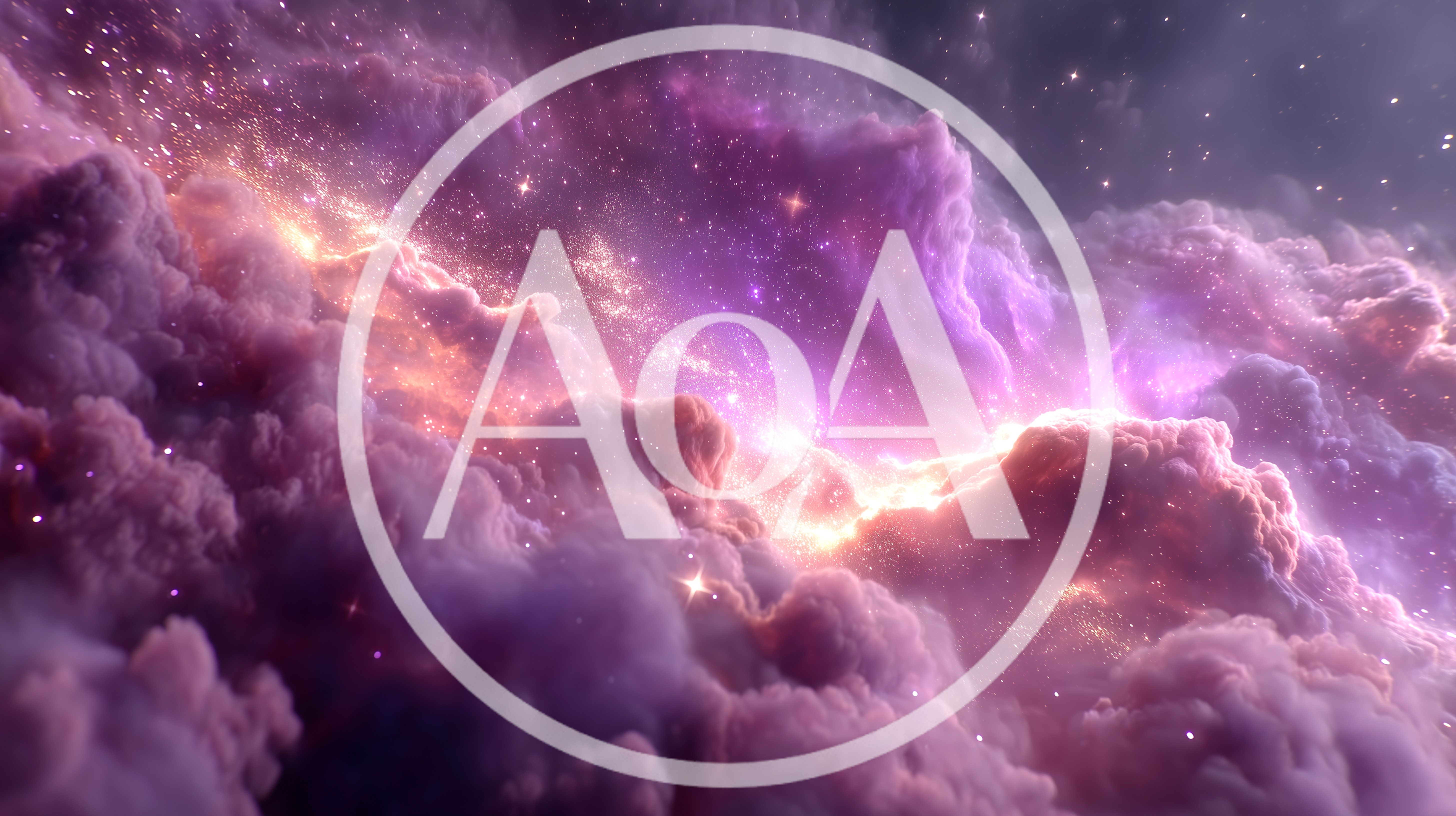 Ethereal Purple Nebula Clouds In Deep Space