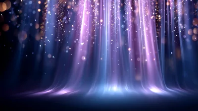 Abstract Purple And Blue Light Curtain Background