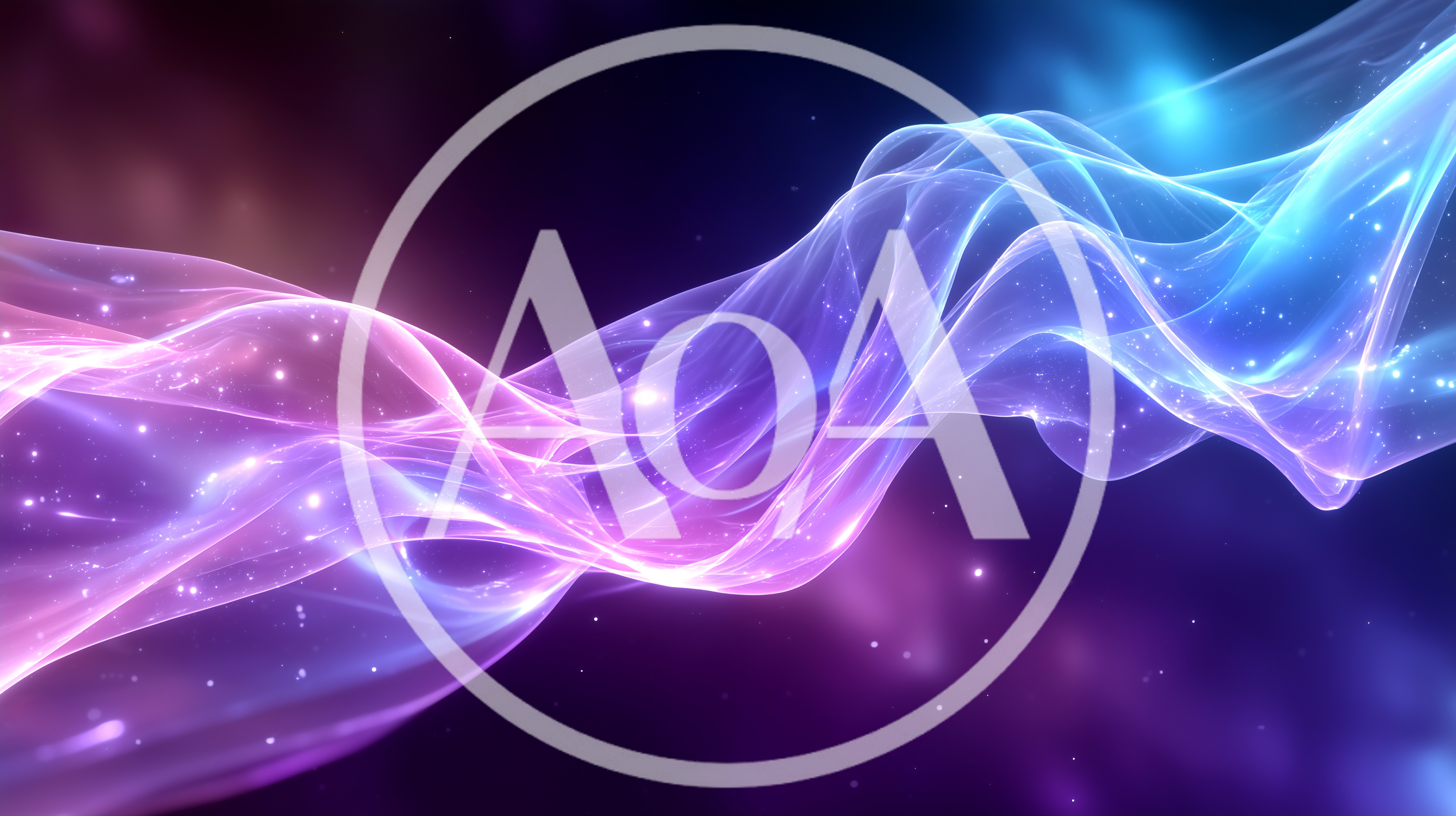 Abstract Glowing Light Waves In Deep Space