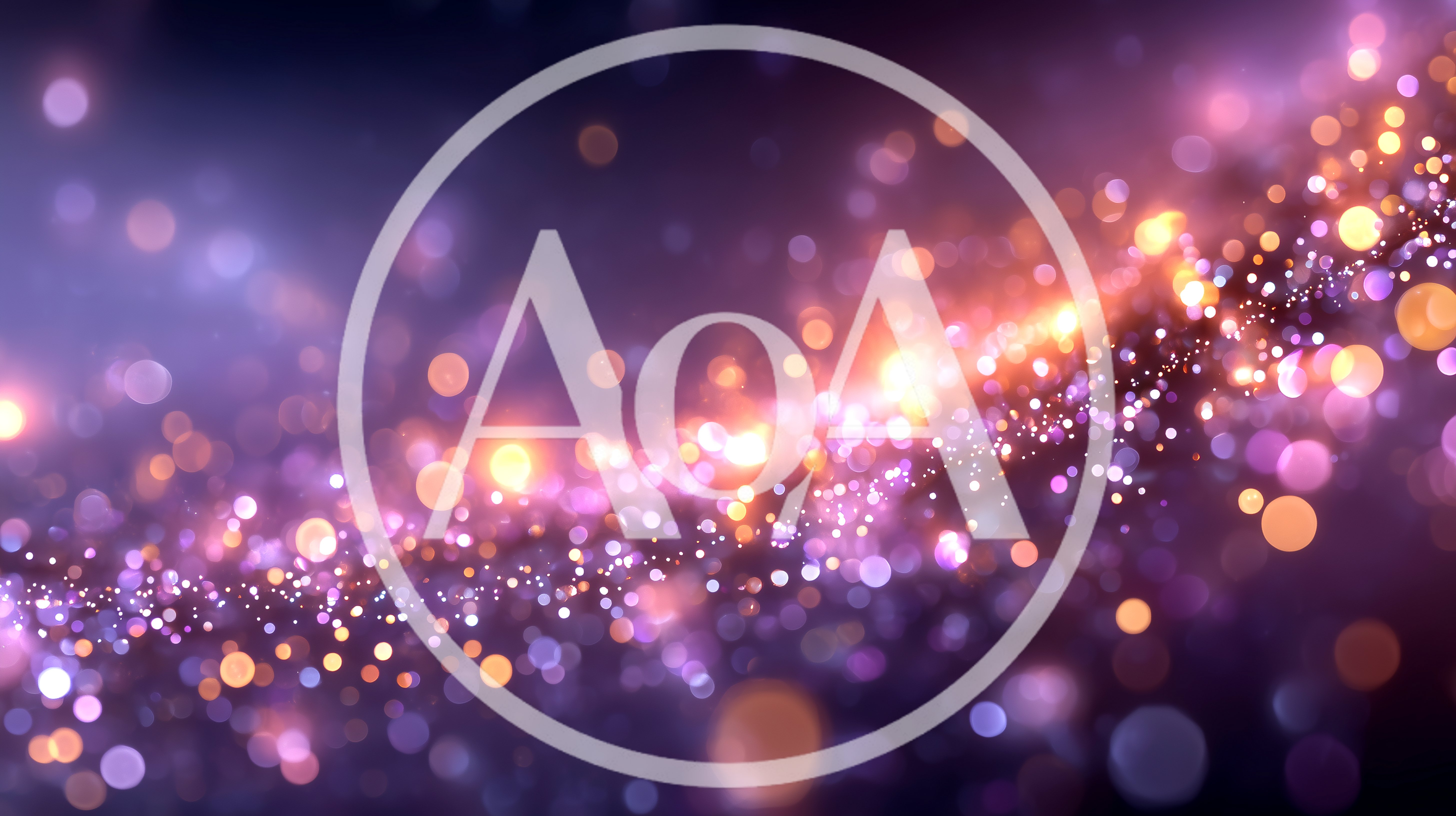Abstract Glowing Particles Flowing In Purple Background