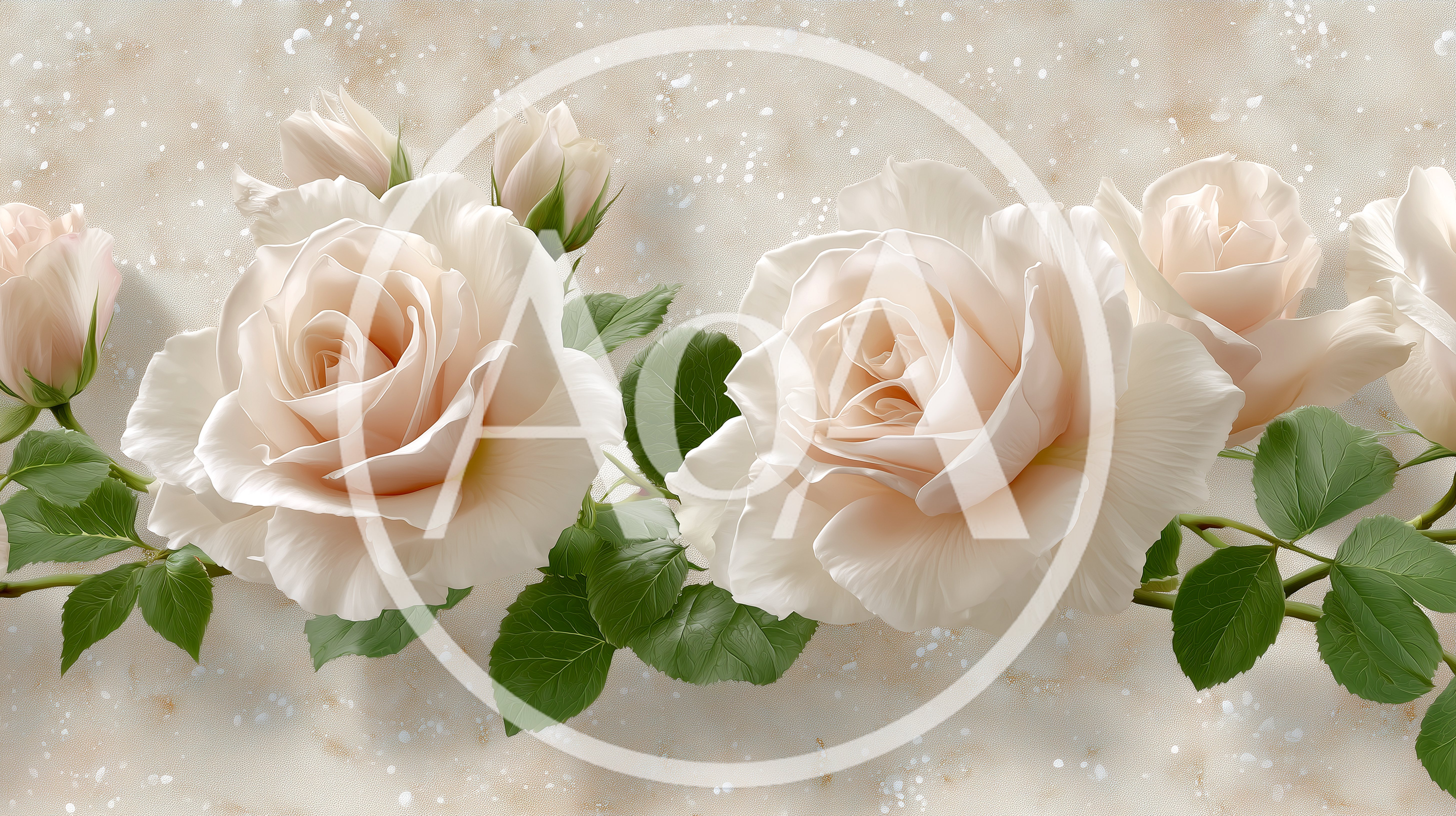 Soft Pale Pink Roses On A Sparkling Background